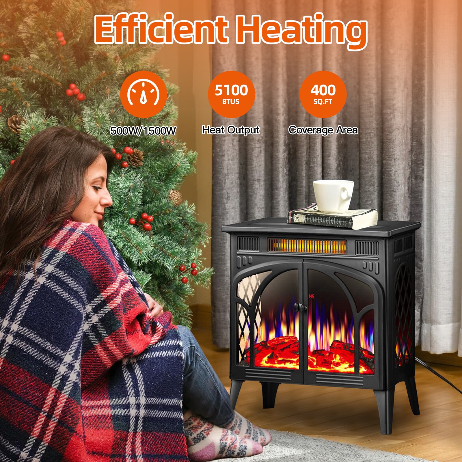 BANSA ROSE LLZJWL41705 Electric-Fireplaces - View #2