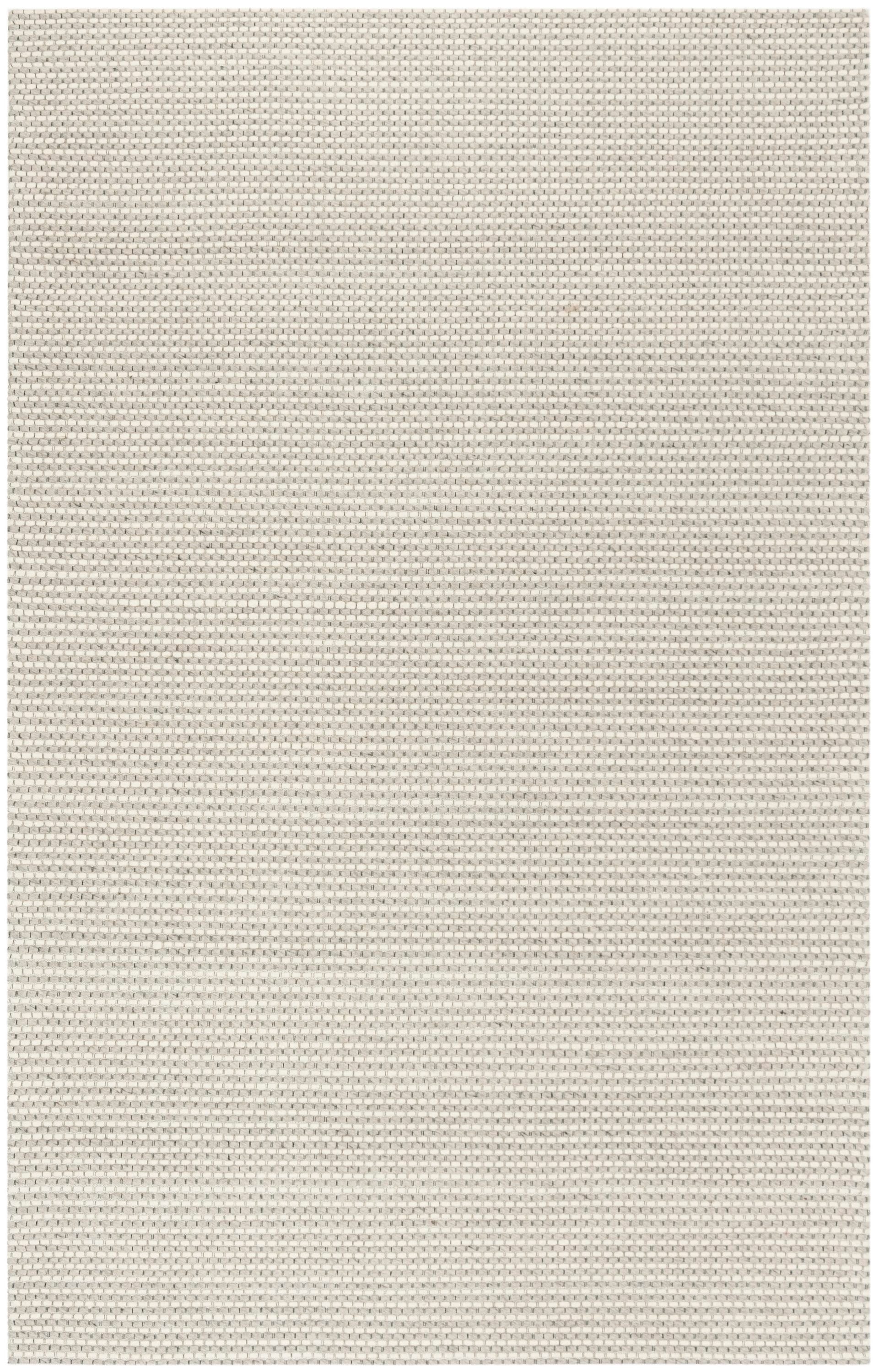 Safavieh NAT801G-5 Natura 5 x 8 (ft) Wool Silver/Ivory Rectangular Indoor Abstract Coastal Area rug