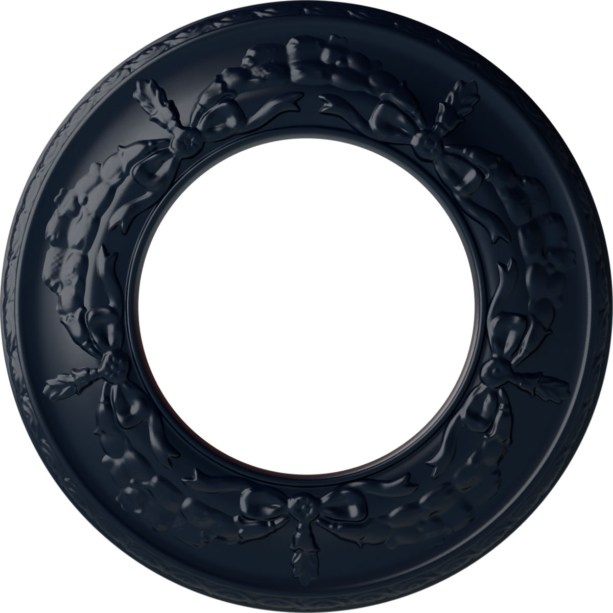 Ekena Millwork CM13SAMDF Salem 13.25-in W x 13.25-in L Painted Midnight Dream Polyurethane Whole Ceiling Medallion