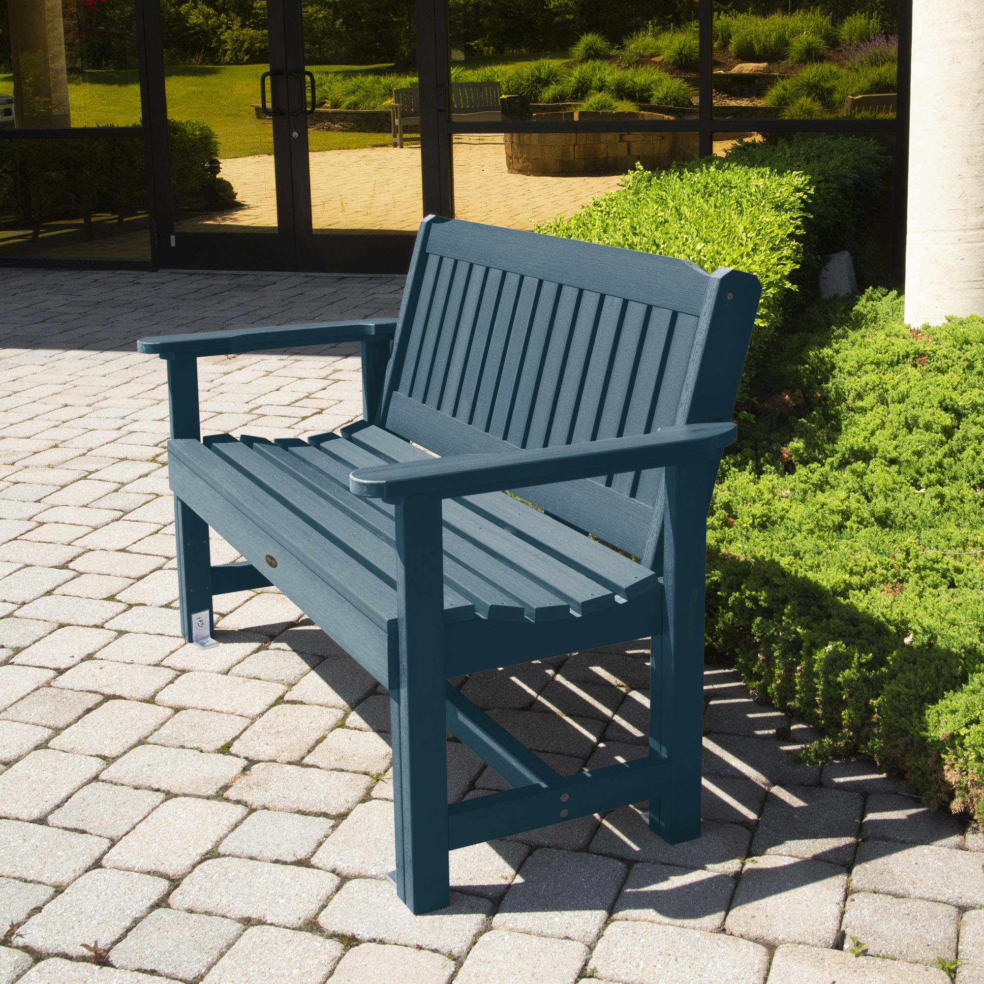 highwood CM-BENSQ42-NBE Sequoia Professional 50.9-in W x 34.9-in H Nantucket Blue Plastic Garden Bench