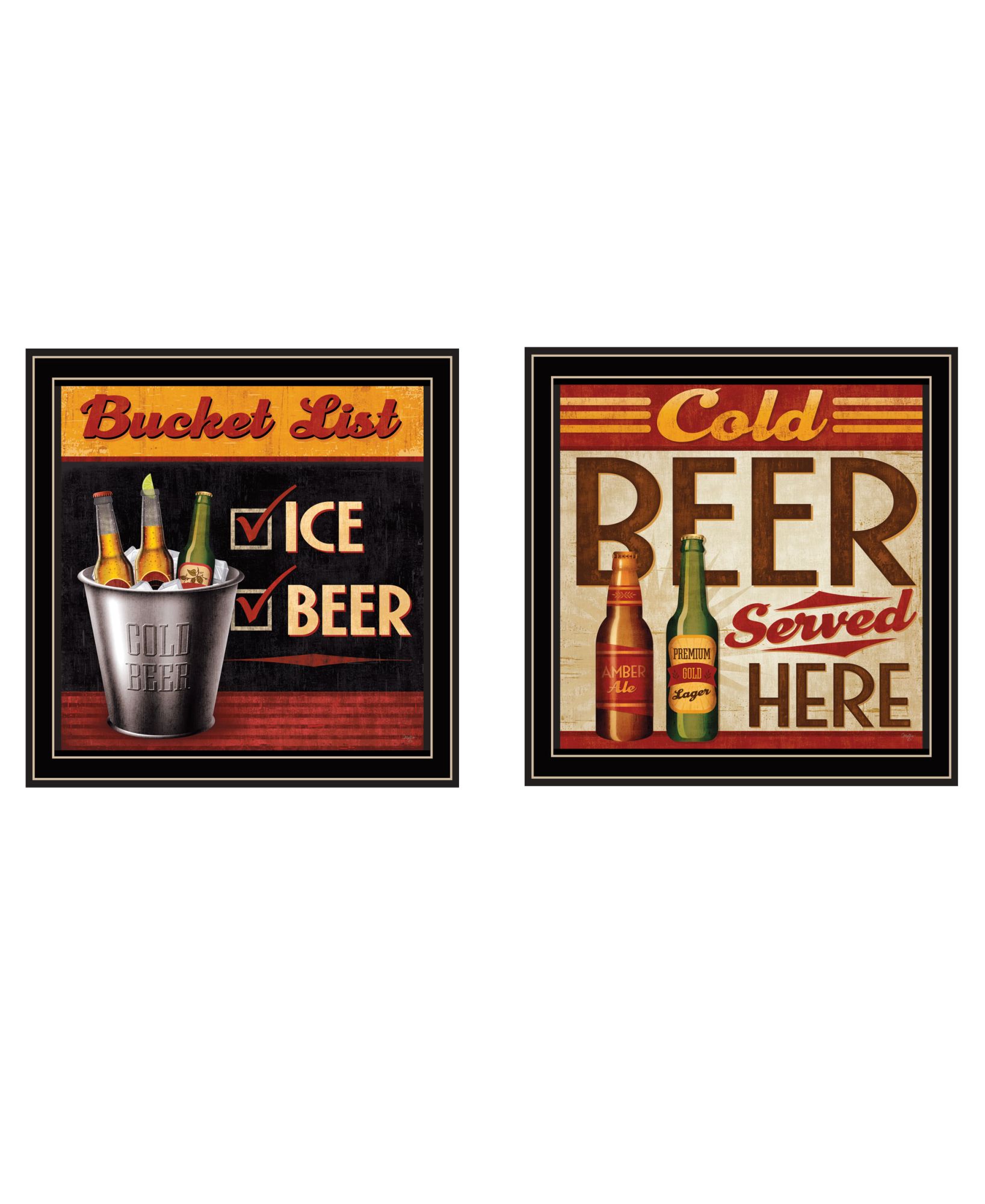 Trendy Decor 4U  VMOL1150779BG Bucket List Wall Art By Mollie B  Retro Food