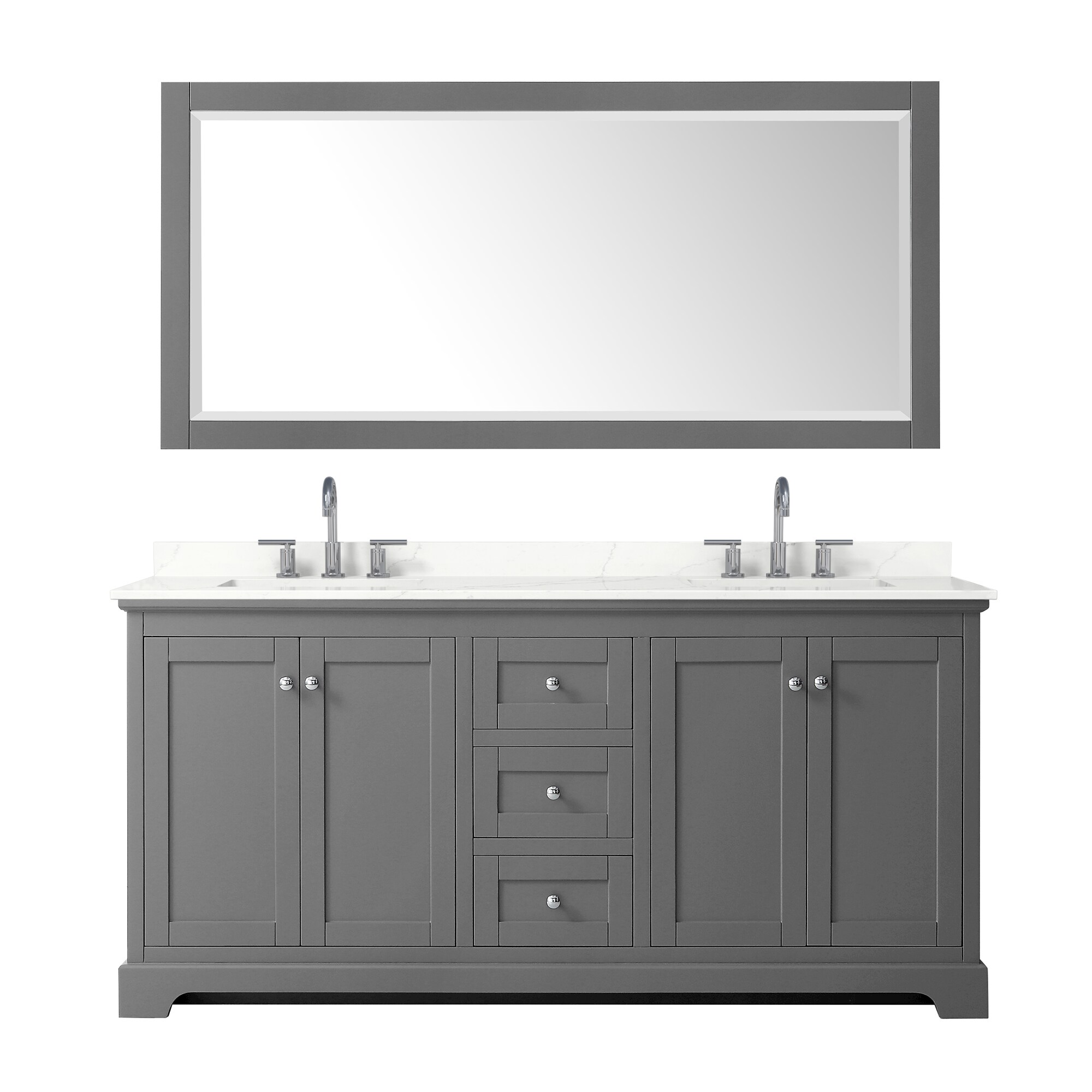 Wyndham Collection WCV232372DKGGTUS3M70 Bath-Vanity-Combo - View #2