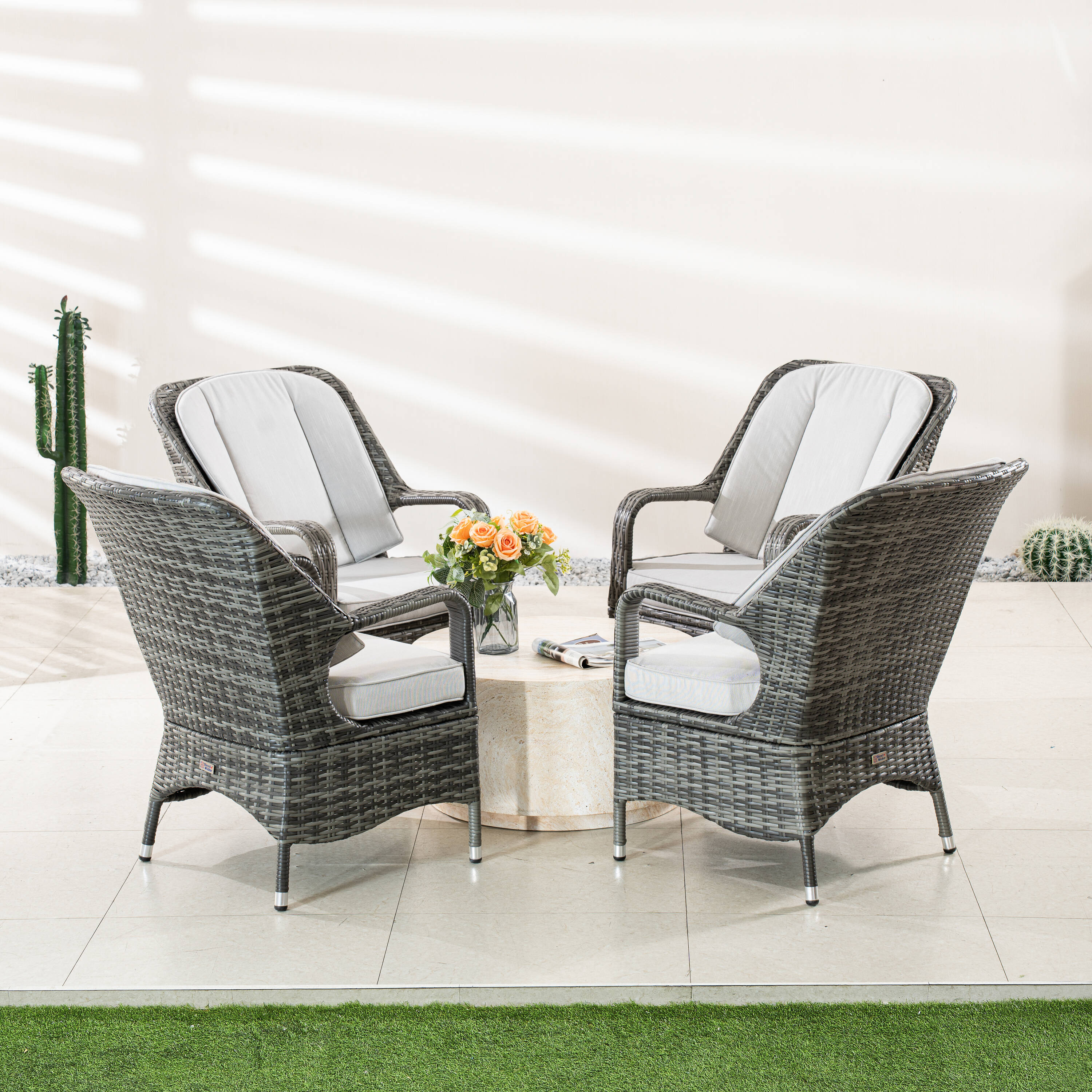 Direct Wicker DWC-240076TA009G Patio-Conversation-Sets - View #2