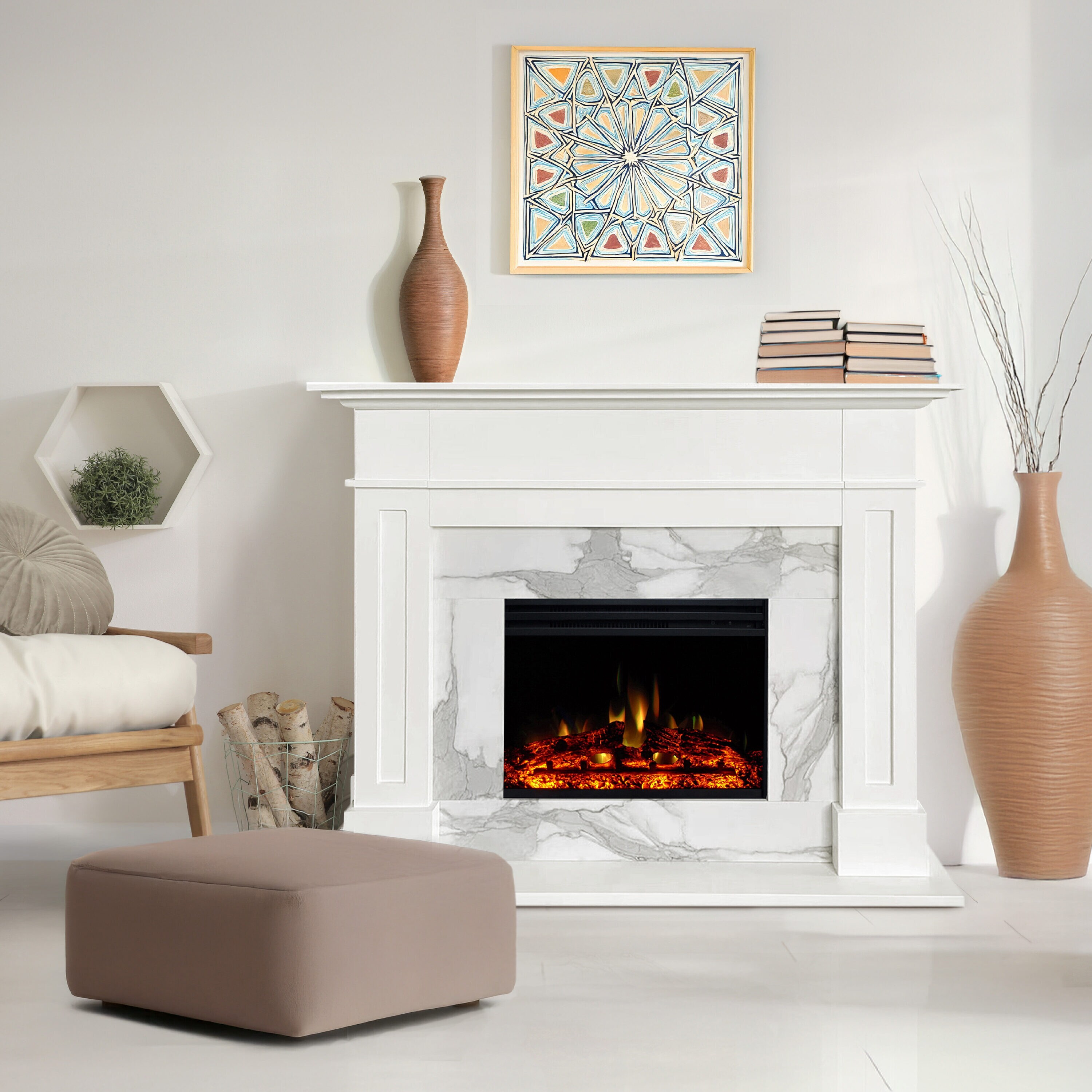 Cambridge CAM5617-1WHTLG3 Electric-Fireplaces - View #11