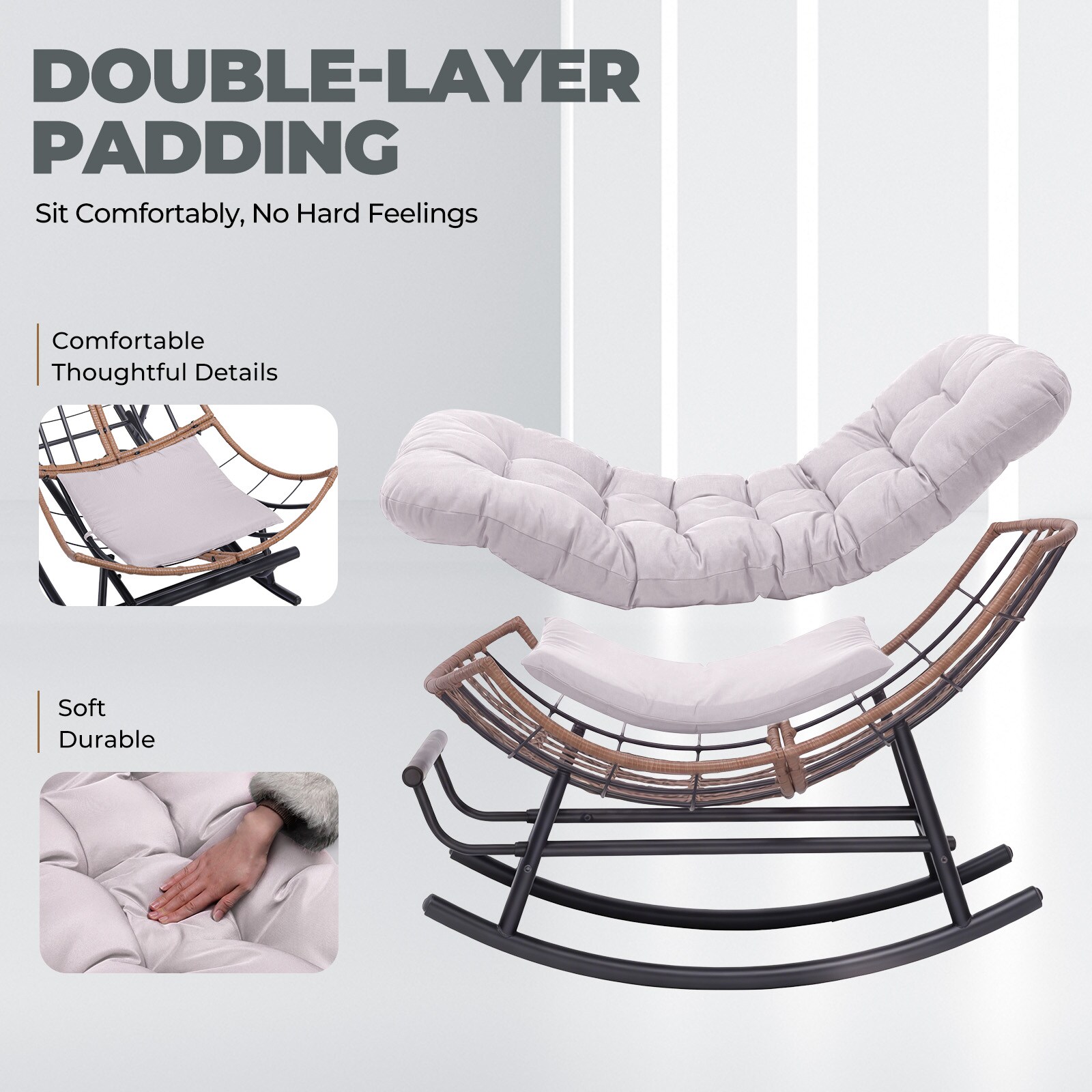 GTPLAYER LOWE'S-OT-CH03-BE Patio-Chairs - View #7