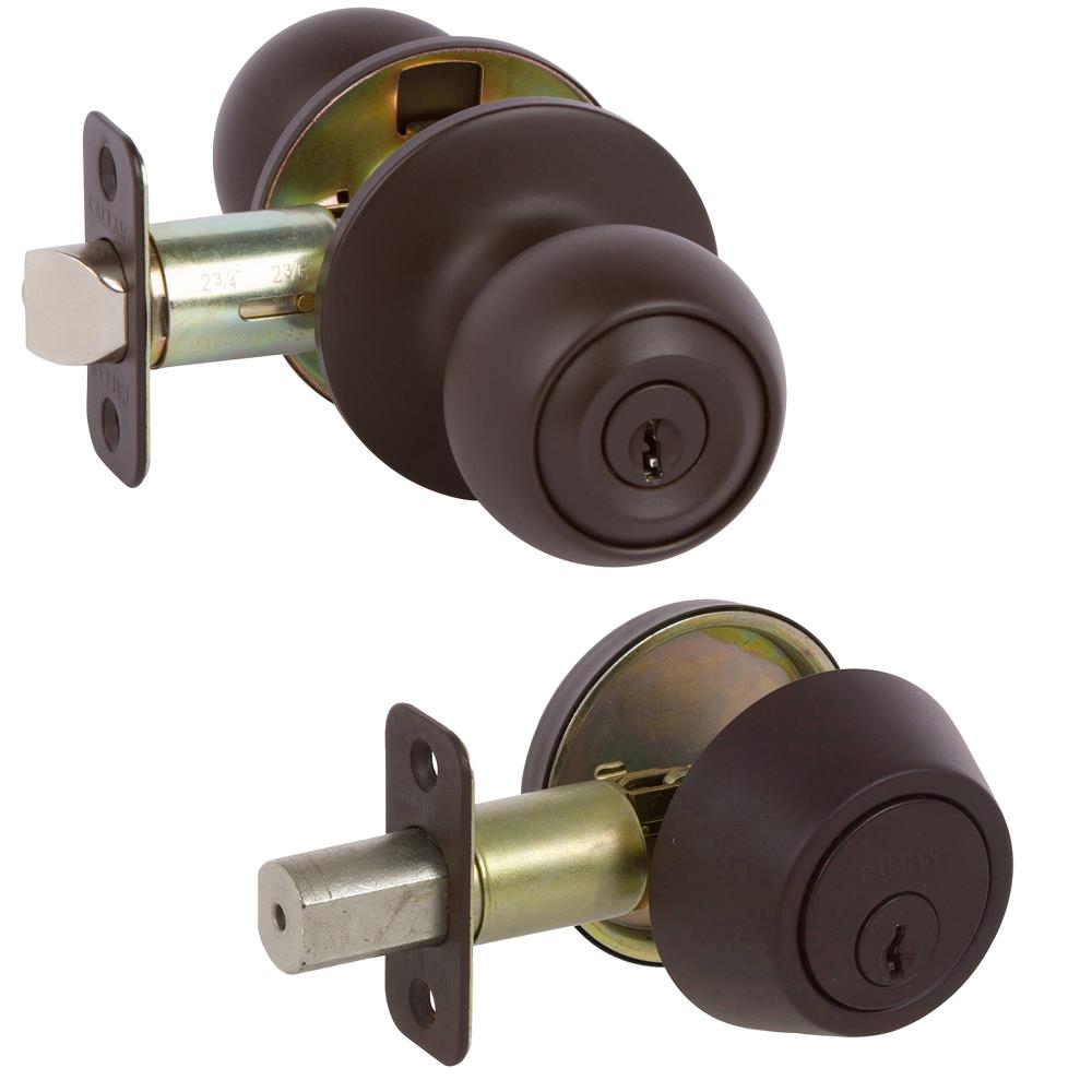 Delaney Hardware KR3000 Delaney Fairfield Oil Rubbed Bronze Exterior Single-Cylinder Keyed Entry Door Knob Combo Pack