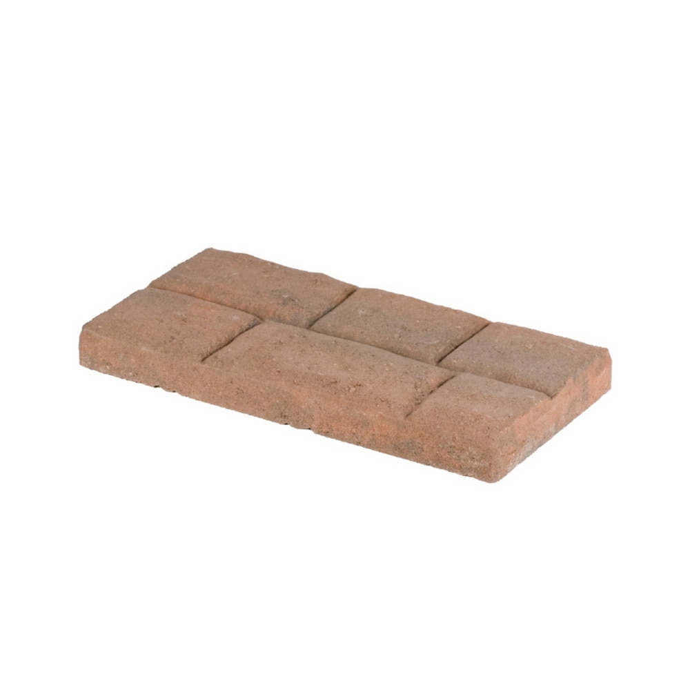  20298 16-in L x 8-in W x 2-in H Rectangle Terracotta/Charcoal Concrete Patio Stone