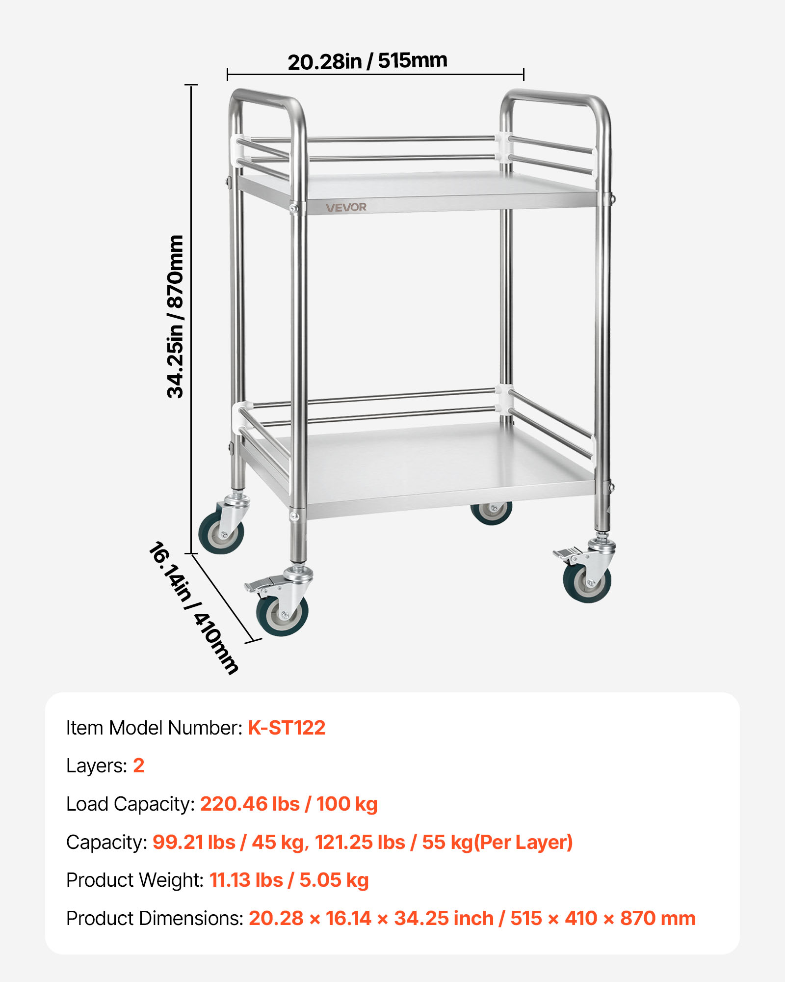 VEVOR SYSST42014302X42AV0 Utility-Carts - View #8
