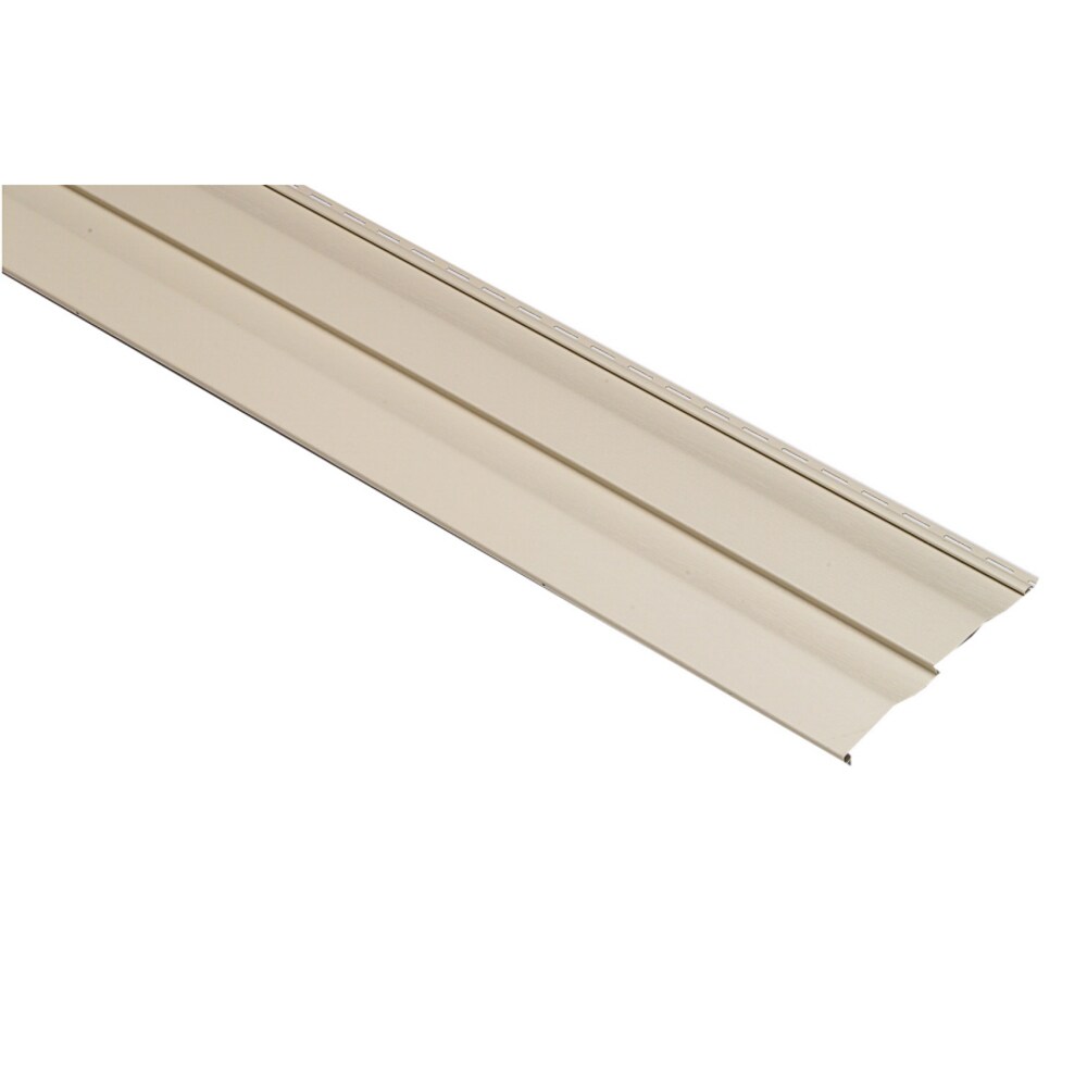 Shadow Ridge Double 5-in Dutch Lap Almond Vinyl Siding Panel 11.25-in x 144-in (10-sq ft /piece) in White | - Georgia-Pacific 360536