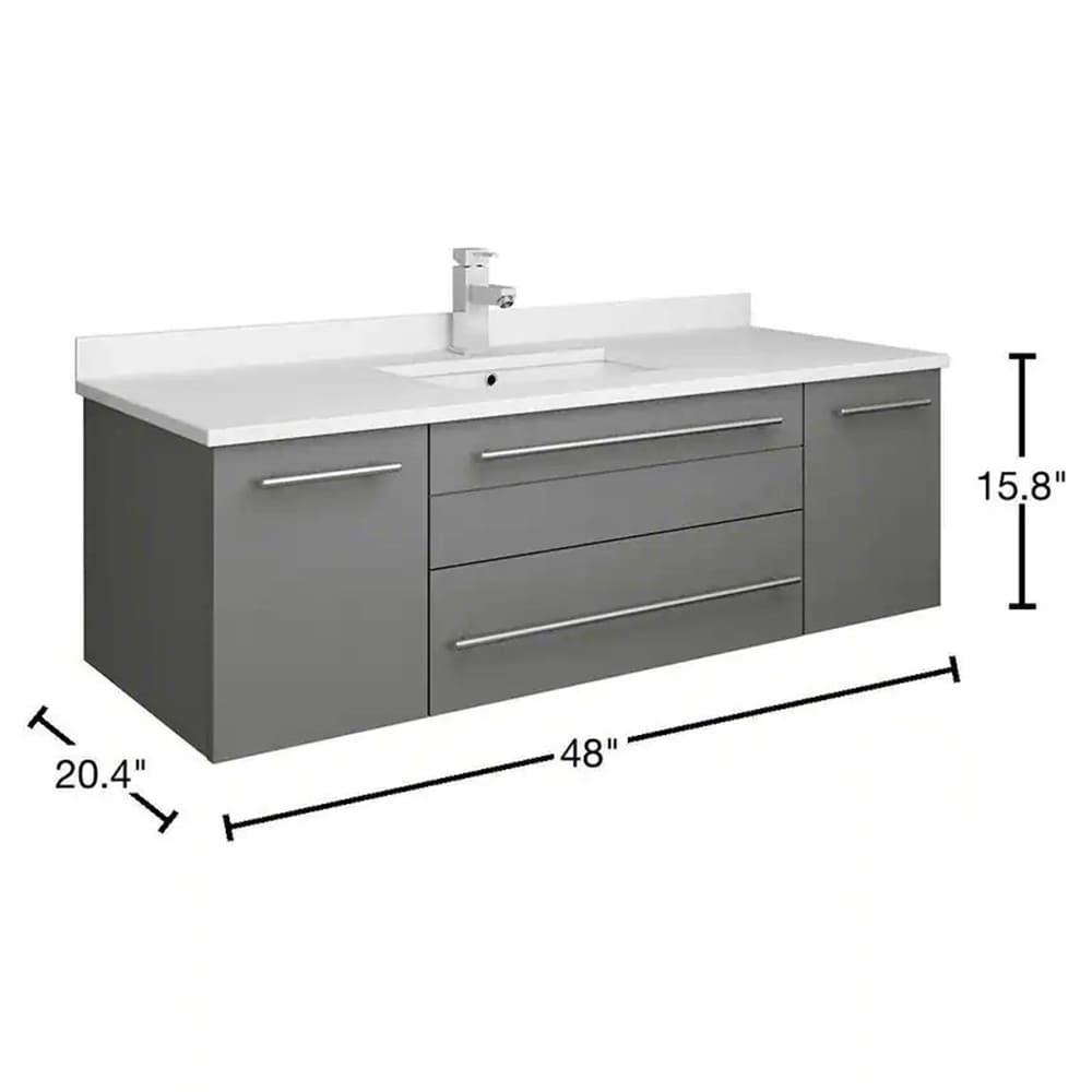 Fresca FCB6160GR-UNS-CWH-U Bath-Vanity-Combo - View #13