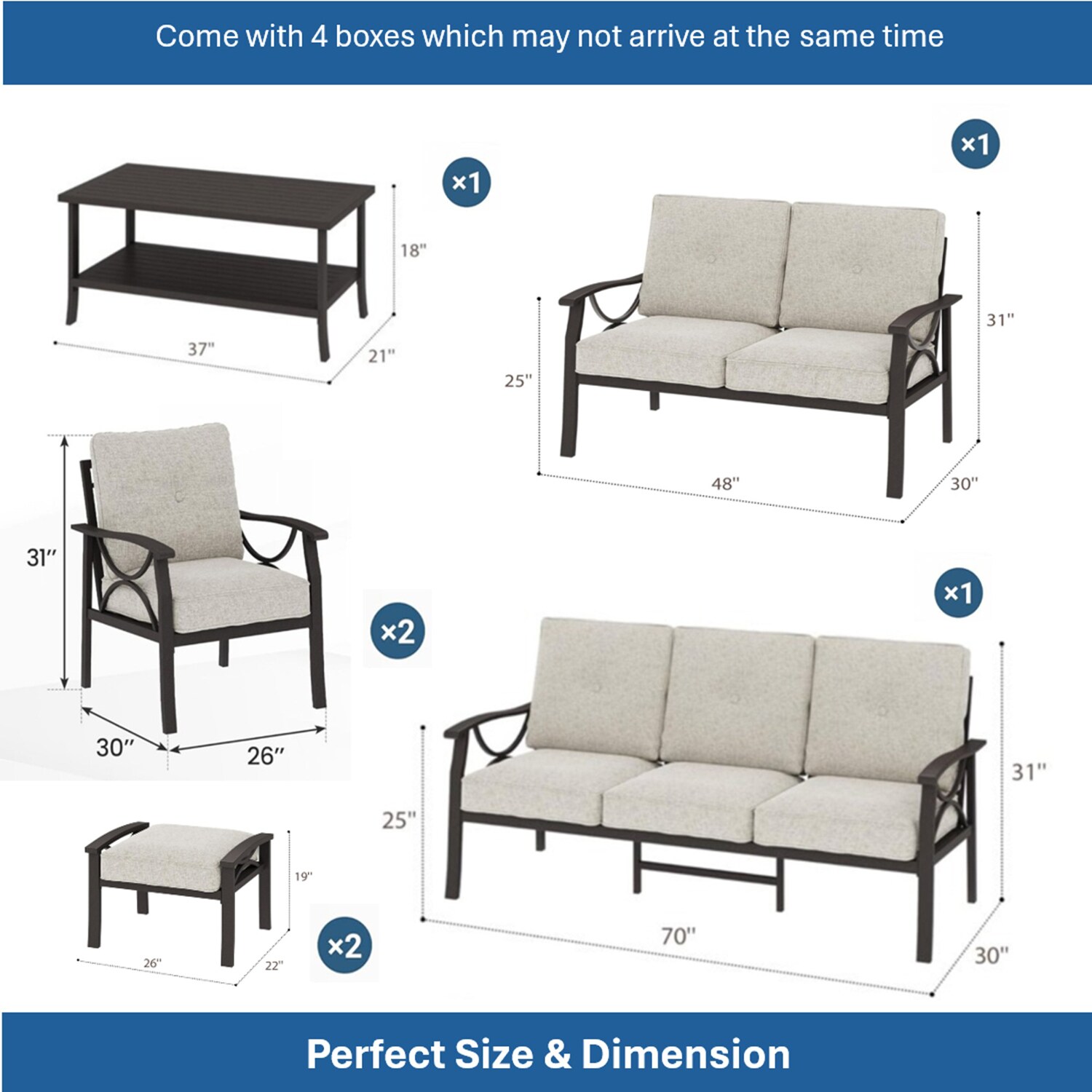 GZMR GZ-N704CS12 Patio-Conversation-Sets - View #10