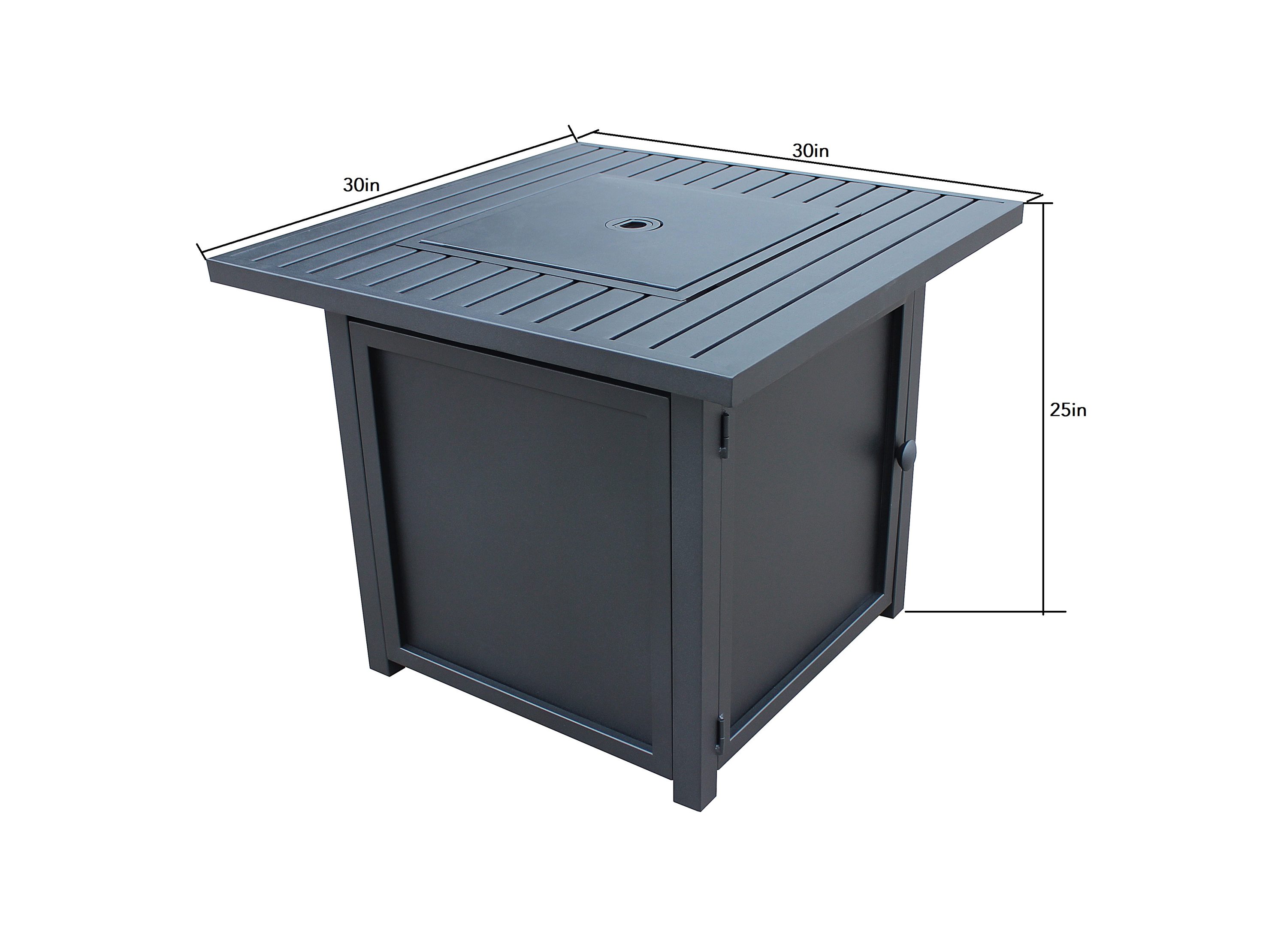 Casainc 30 In W 50000 Btu Brown Steel Propane Gas Fire Pit The Pits Department At Com Gas Fire Pits, Hampton Bay Outdoor Fire Pit Cover
