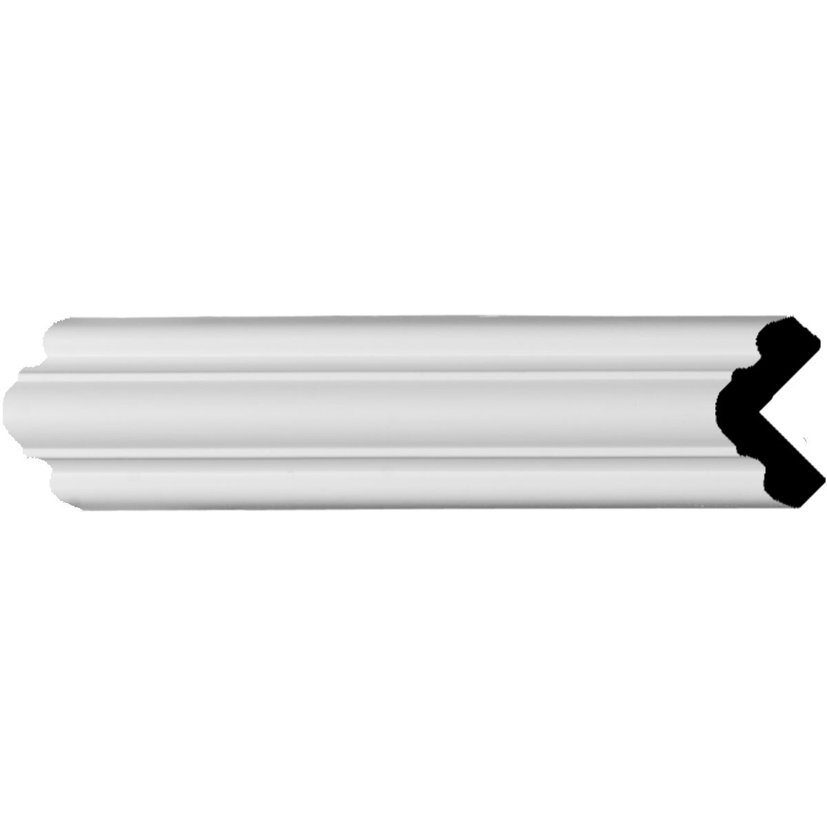 Ekena Millwork MLD01X01X02BR-CASE-8 Bradford Smooth 1-1/2-in x 7-ft 10-1/2-in Primed Polyurethane 169361 Chair rail Moulding 8 -Pack