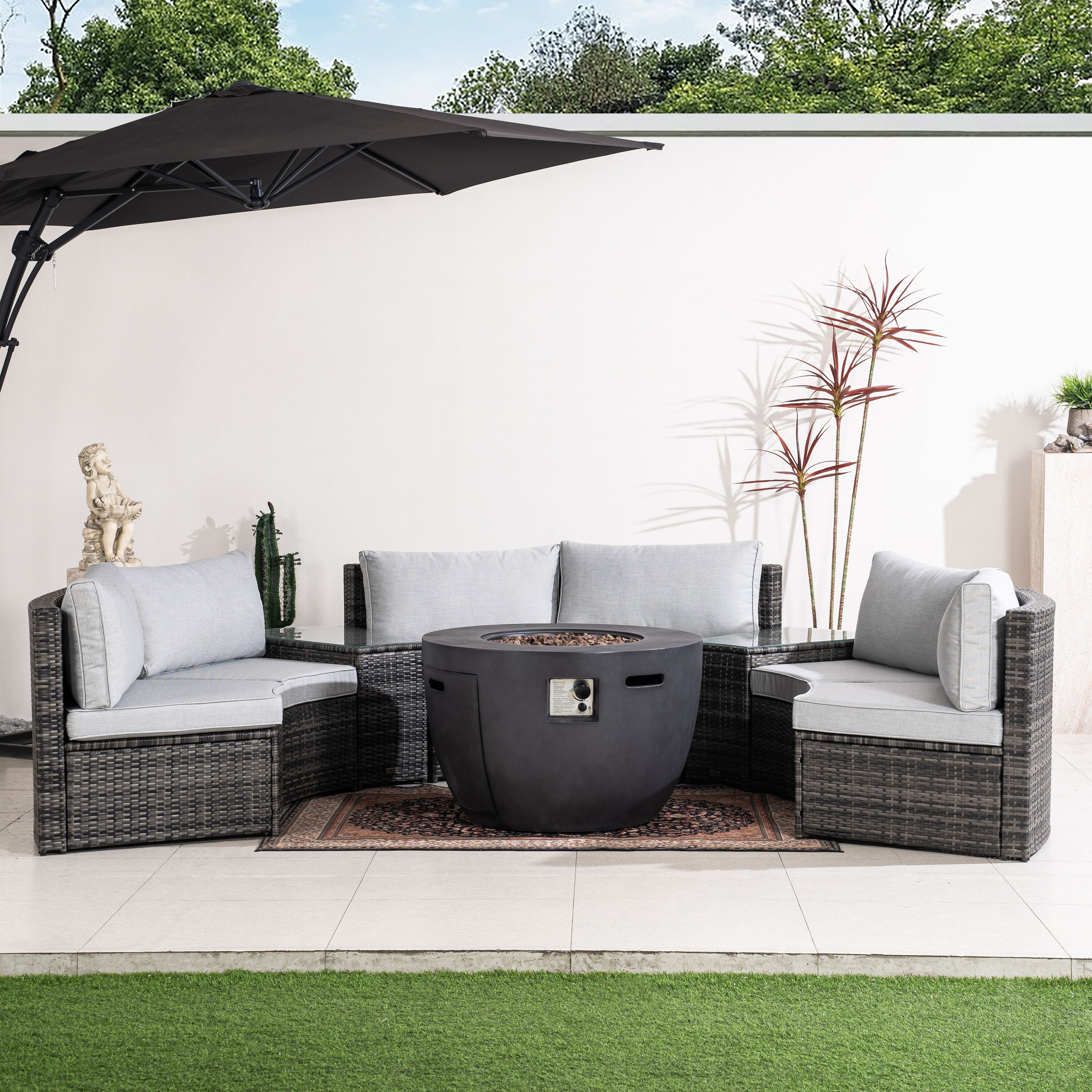 Direct Wicker DWG-2160DG1205GR Patio-Conversation-Sets - View #3
