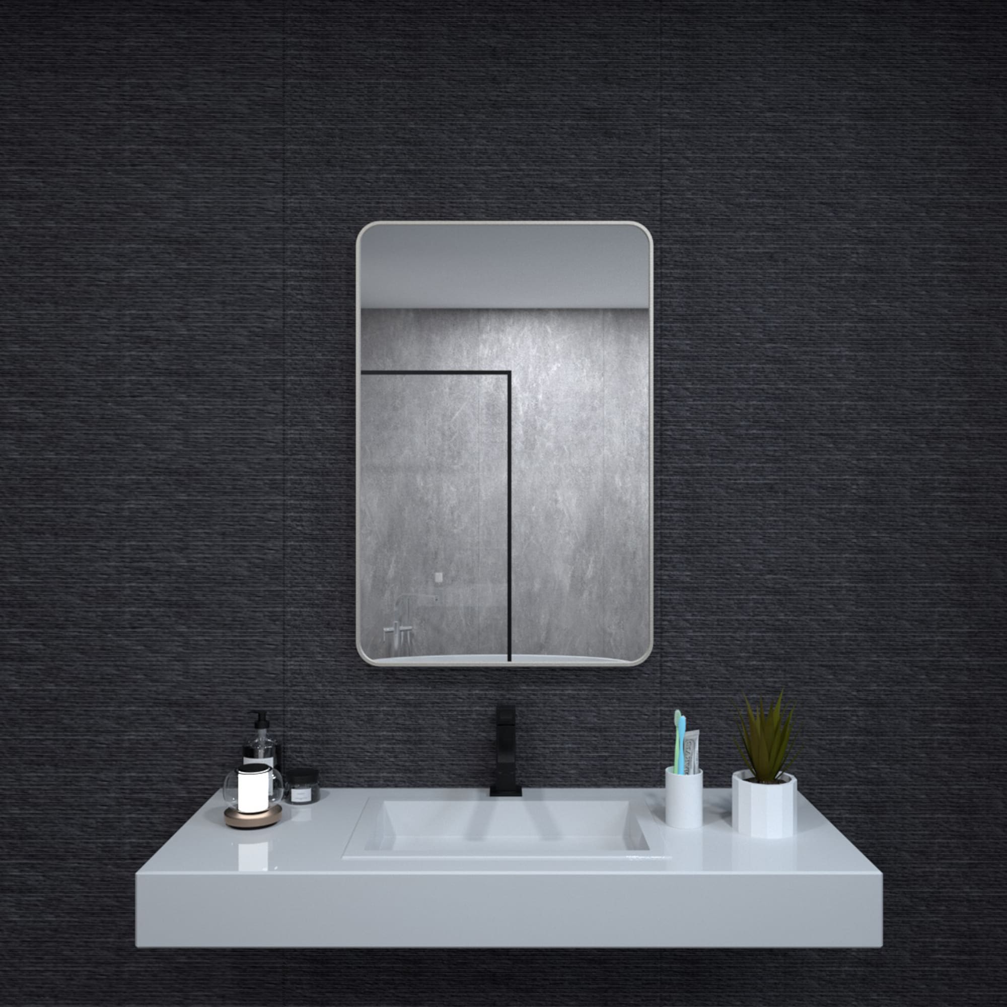 Bybafun YE1800004 Framed-Bath-Mirrors - View #4