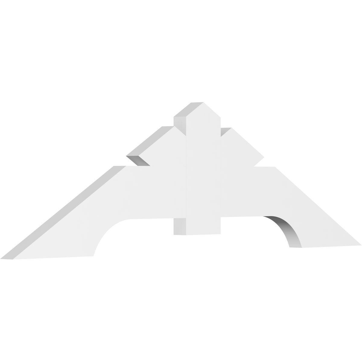 Ekena Millwork GBP060X18X0206VAN00 Vanguard White PVC Gable bracket