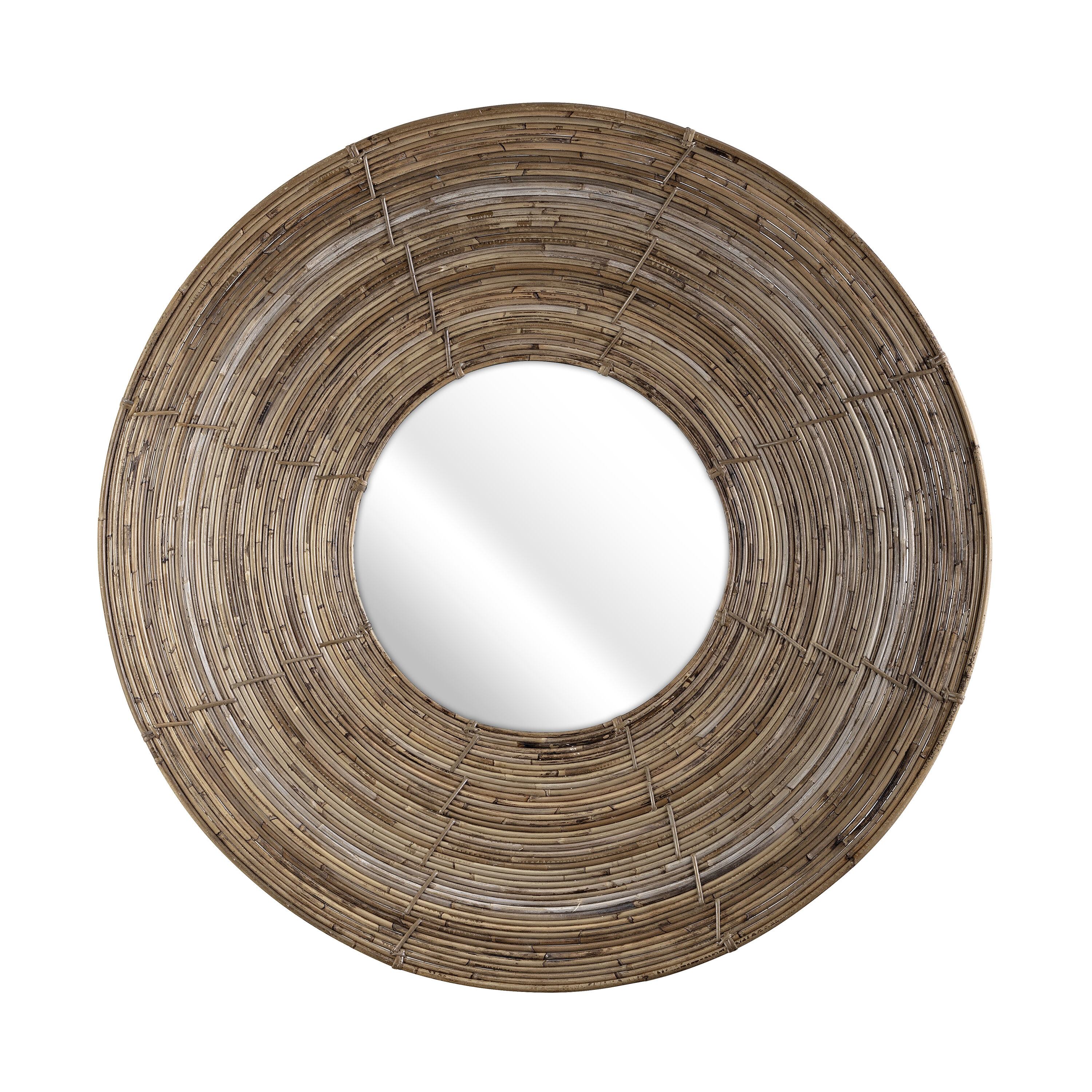 Westmore by ELK Lighting LW-221104156 Plains Rattan Mirror Framed 45-Inches H x 45-Inches W Coastal Paper Wall panel