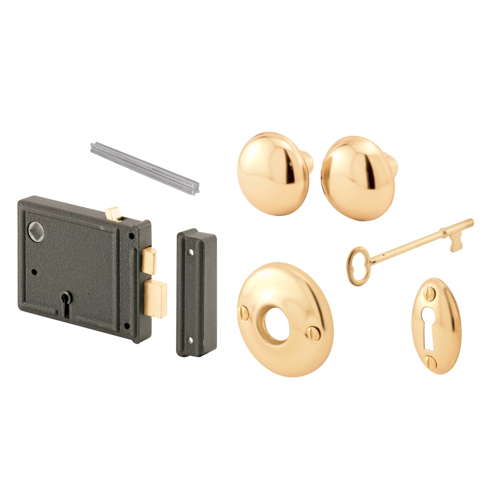 Prime-Line E 2478 Brass Interior Bed/Bath Hall/Closet Keyed entry door knob Single pack