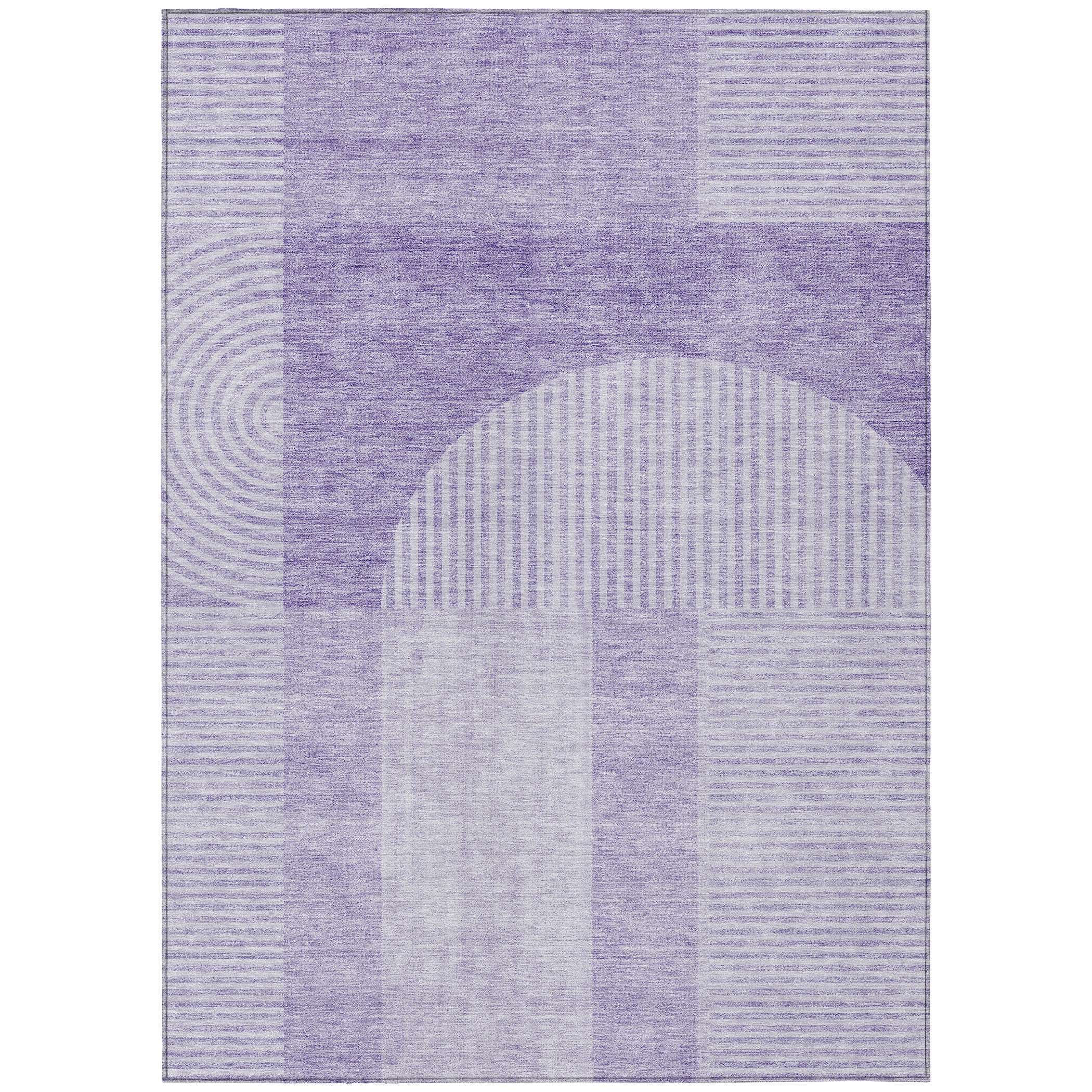 Addison Rugs ACN711LV8X10 Chantille ACN711LV 8 x 10 (ft) Polyester Lavender Rectangular Indoor/Outdoor Geometric Machine washable Area rug