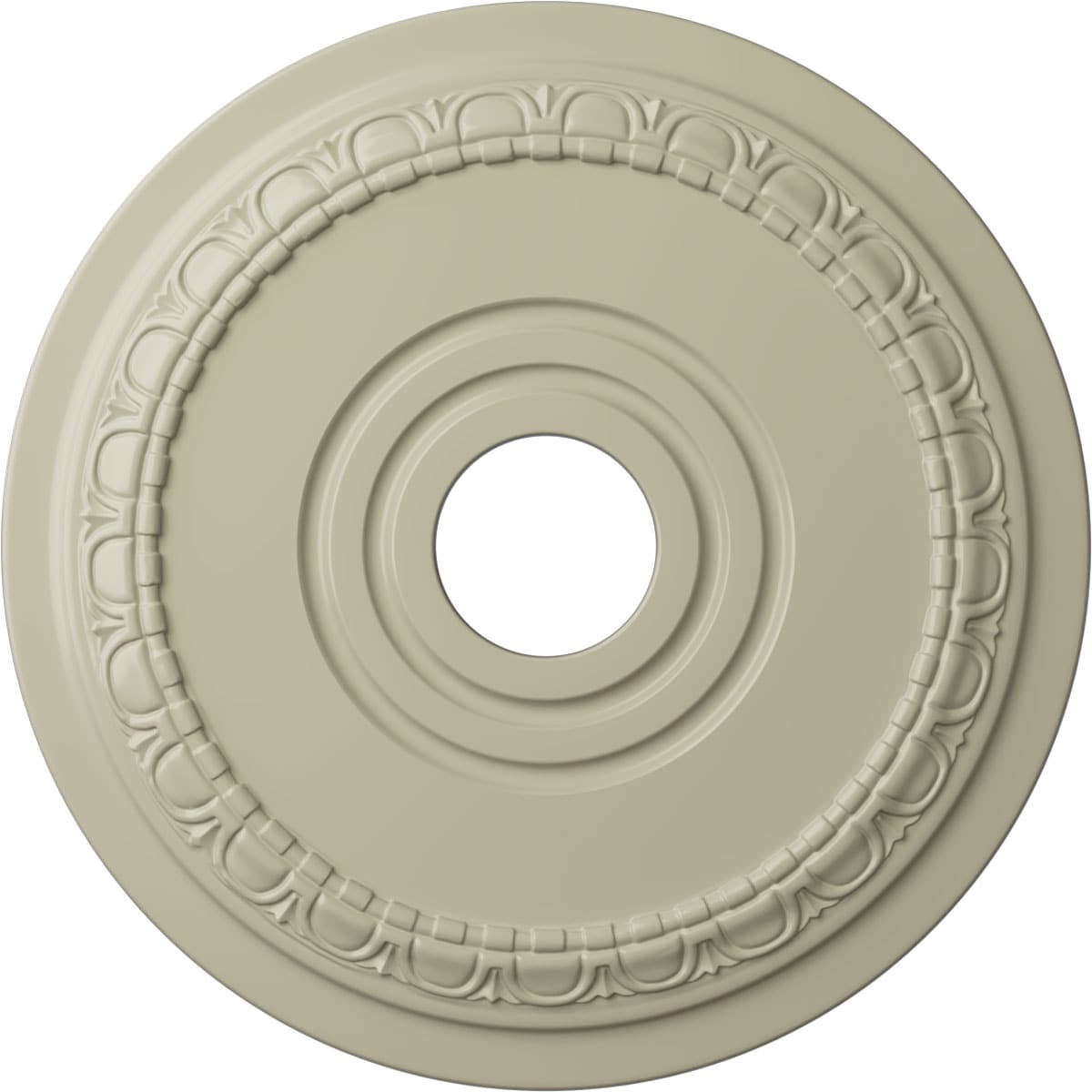 Ekena Millwork CM17MUCYF Munich 17.5-in W x 17.5-in L Painted Clear Yellow Polyurethane Whole Ceiling Medallion