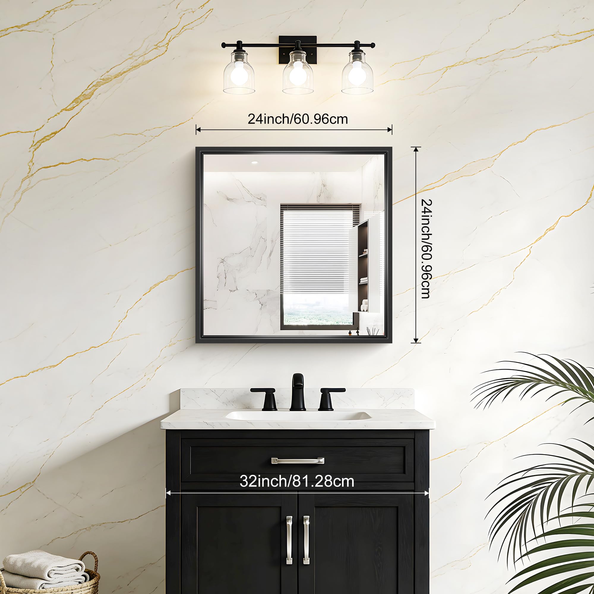 Aoibox LABELVC7 Framed-Bath-Mirrors - View #2
