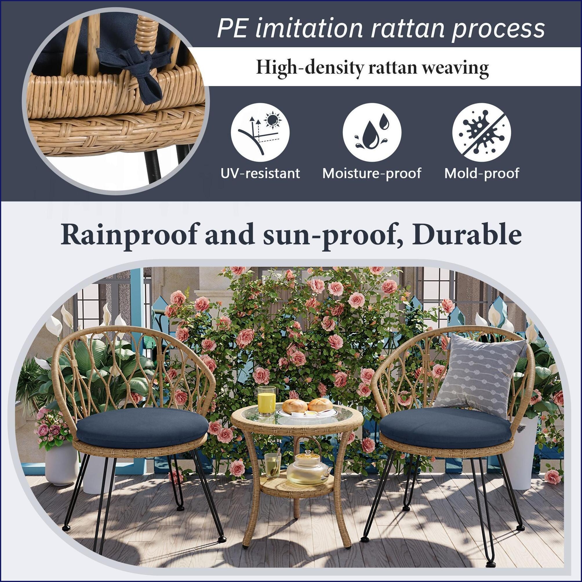 Watnature O8KBHLTFWQMV Patio-Chairs - View #3