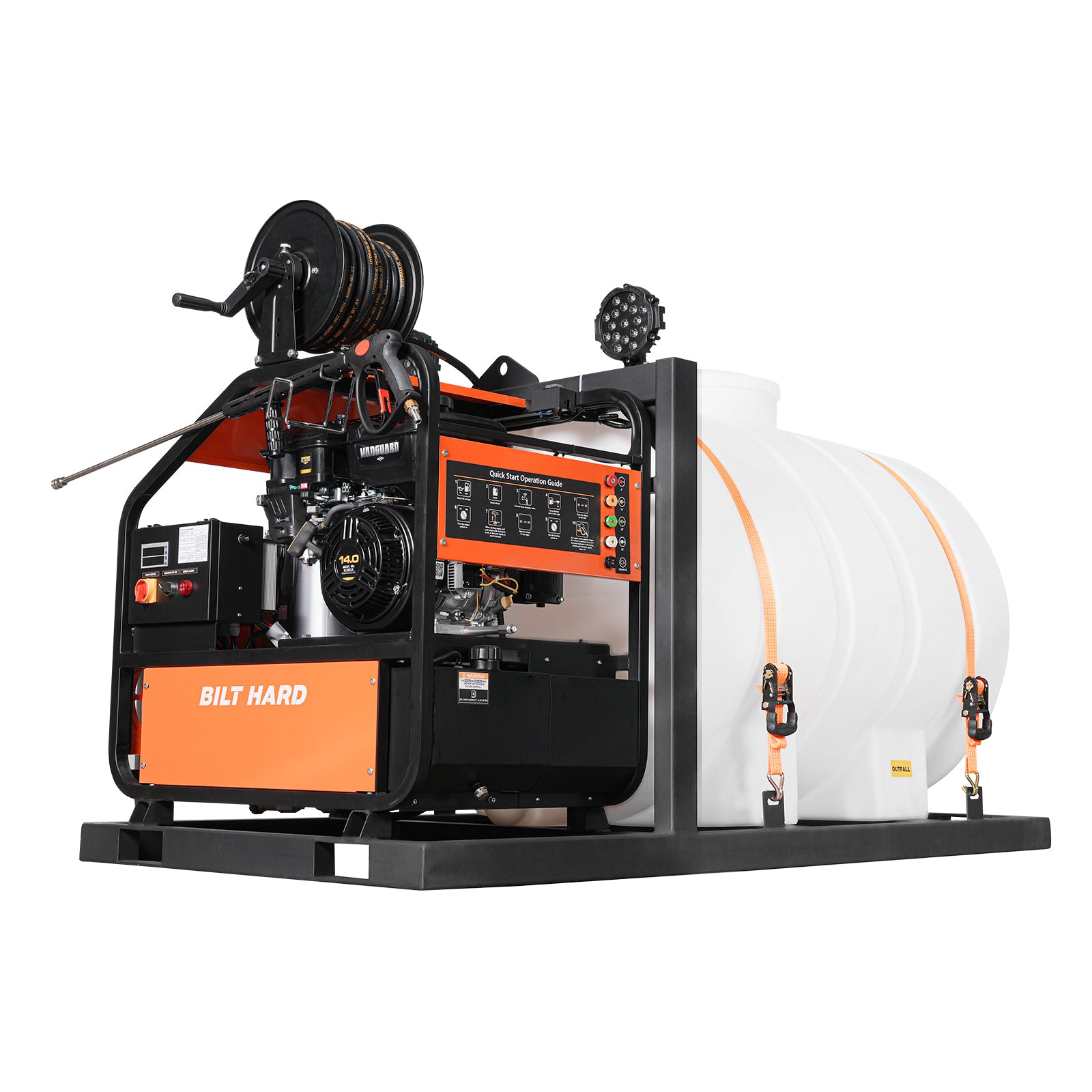 BILT HARD  4000-PSI 4-GPM Hot Water B&S Vanguard Engine Gas Pressure Washer with 5 Spray Tips