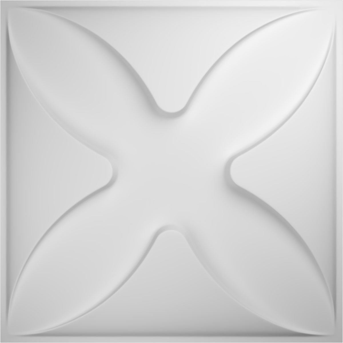 Ekena Millwork WP20X20AUWH-CASE-20 19-5/8-in x 19-5/8-in Embossed Paintable/Stainable White PVC Abstract Wall Panel ( 20 -Pack, Covers 53.49-sq ft )