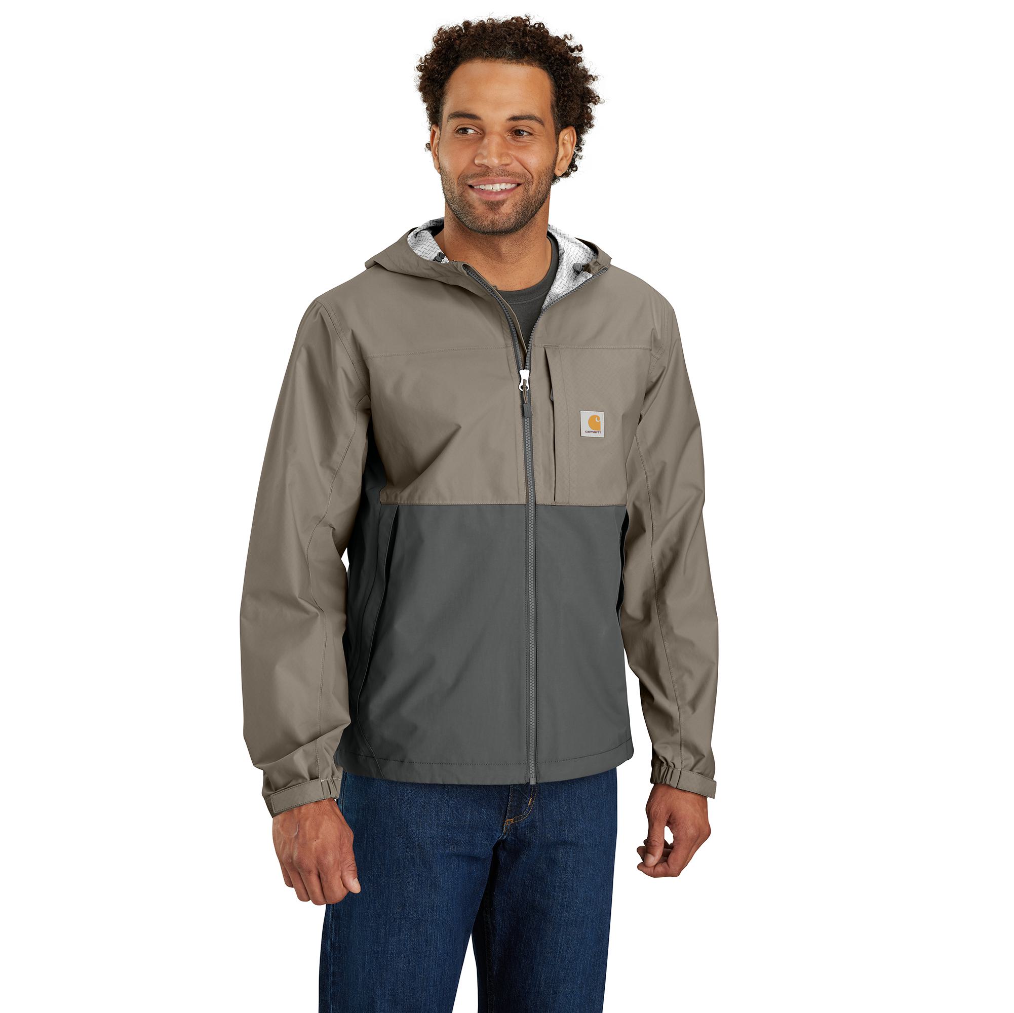 Carhartt Men's Desert/Gravel Hooded Rain jacket ( M )