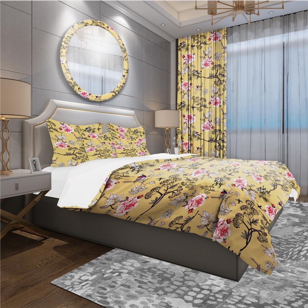 Designart BED17544-T 3 -Piece Brown Twin Duvet cover Set