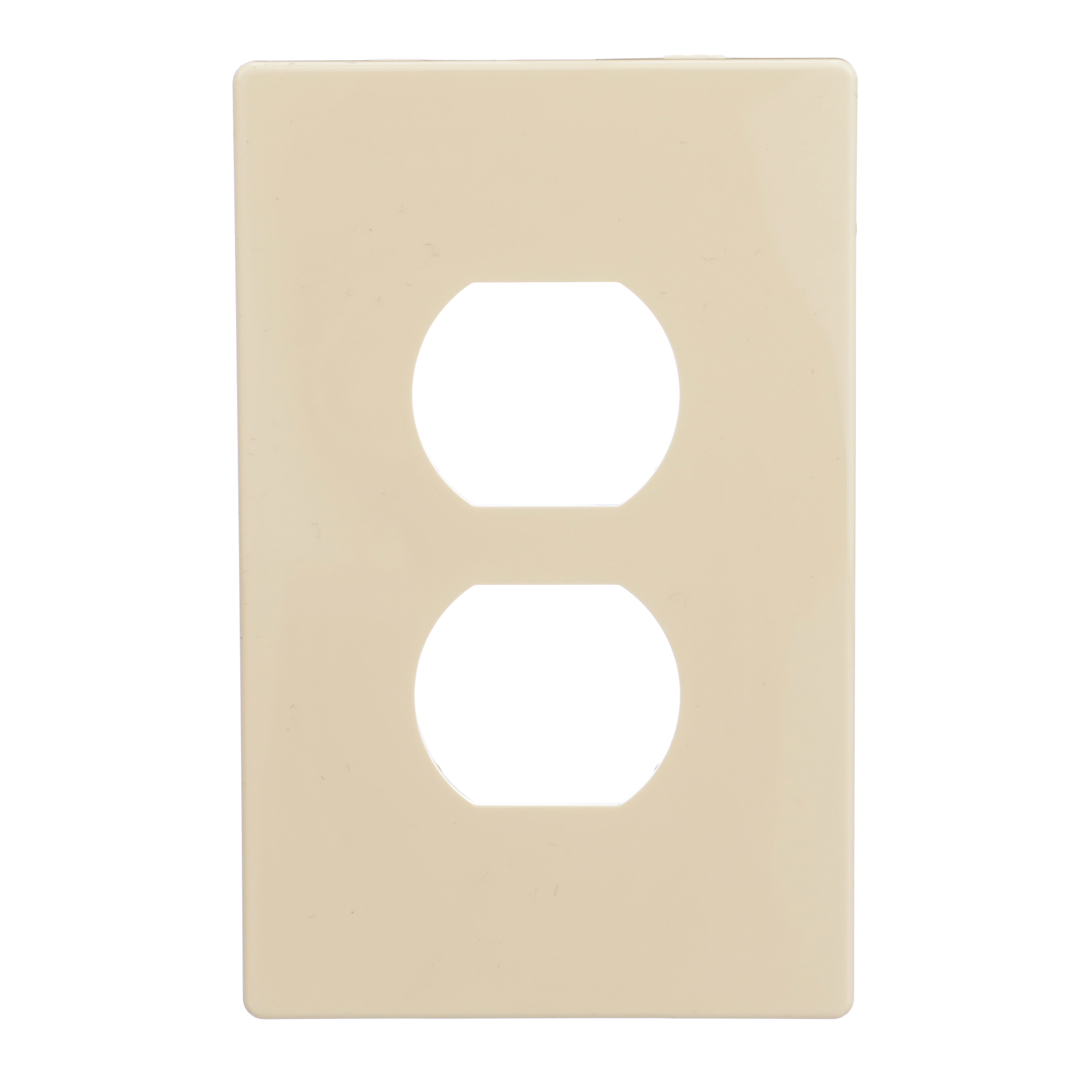 Eaton PJS8V 1 -Gang Midsize Size Ivory Polycarbonate Indoor Screwless Duplex Wall Plate