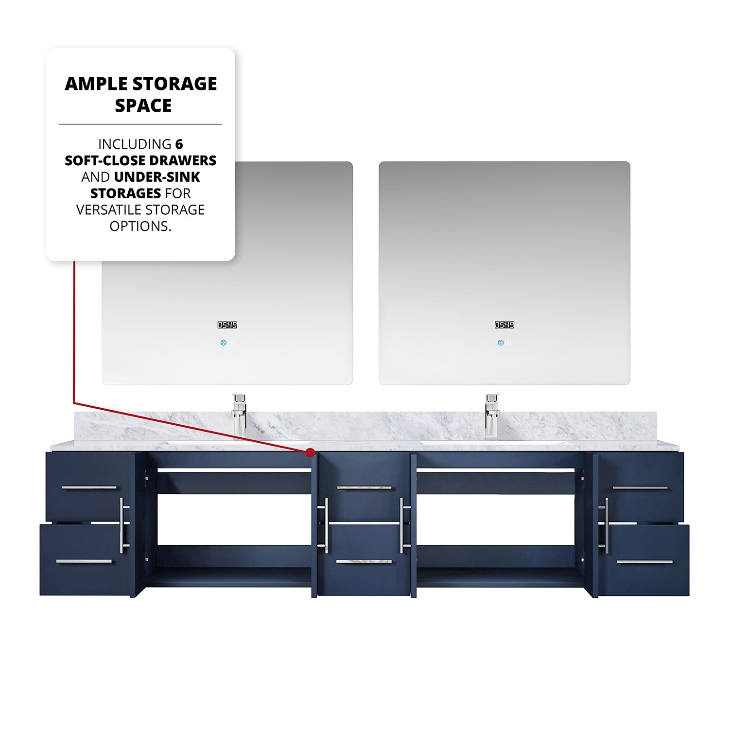 Lexora LG192284DEDSLM36F Bath-Vanity-Combo - View #6