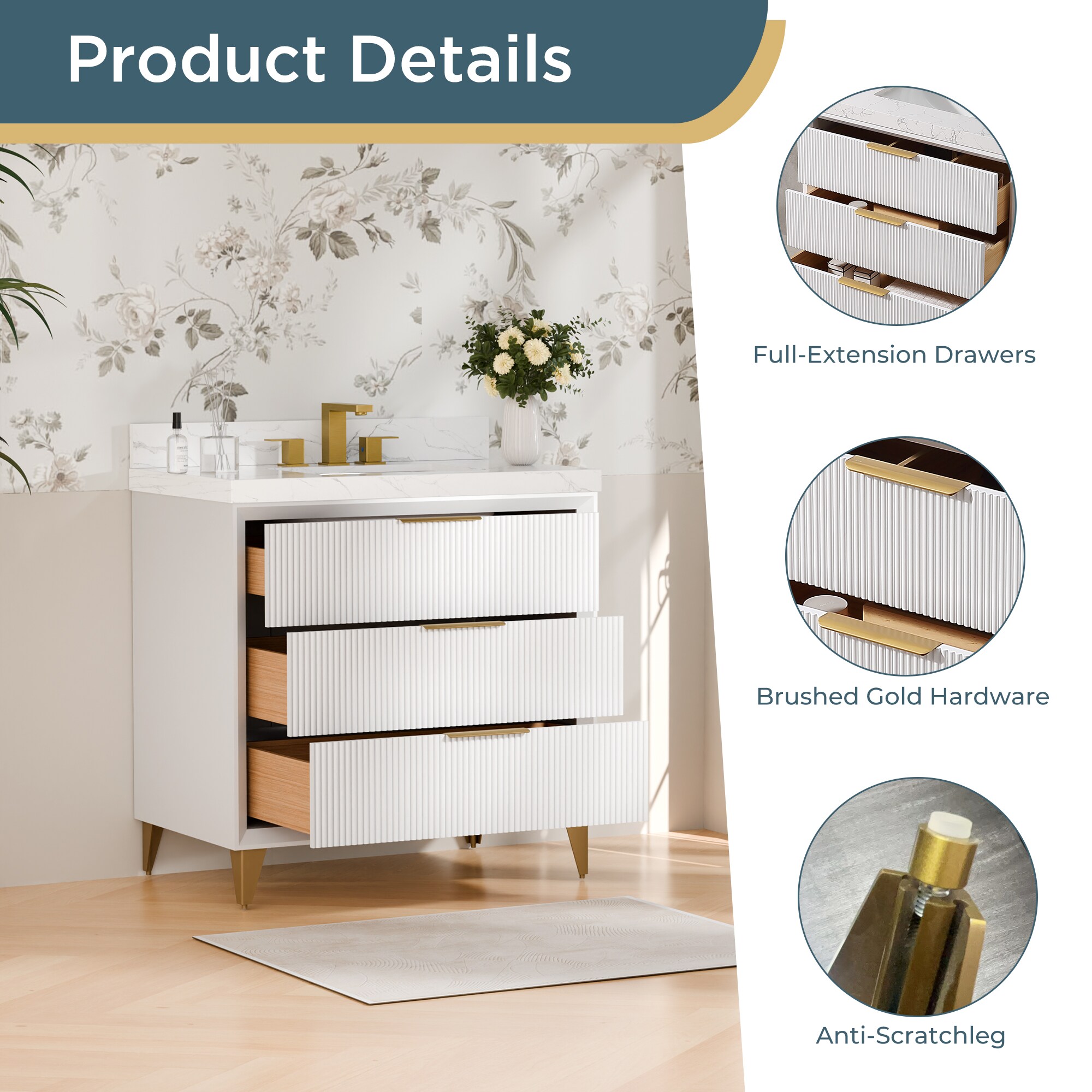 FURUISI LL36001W-36IN Bath-Vanity-Combo - View #3