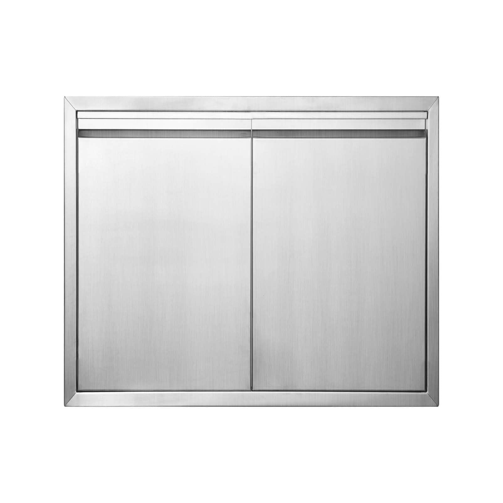 Aoibox  26 in W x 24 in H Double Door BBQ Access Door Thickened 304 Stainless Steel for Outdoor Kitchen and BBQ Island