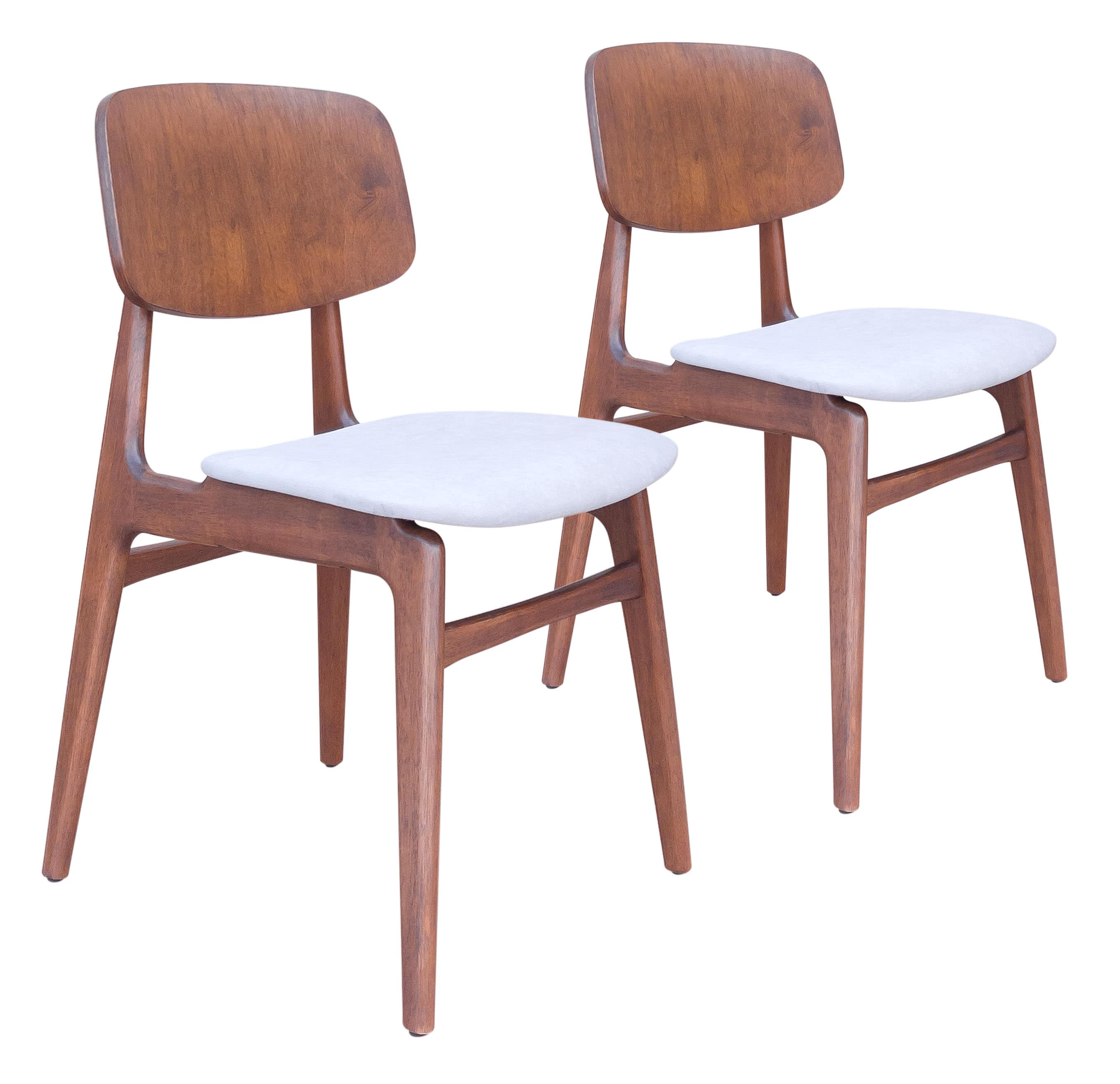 Zuo Modern 109211 Set of 2 Othello Contemporary/Modern Polyester Upholstered Side Chair (Wood Frame)