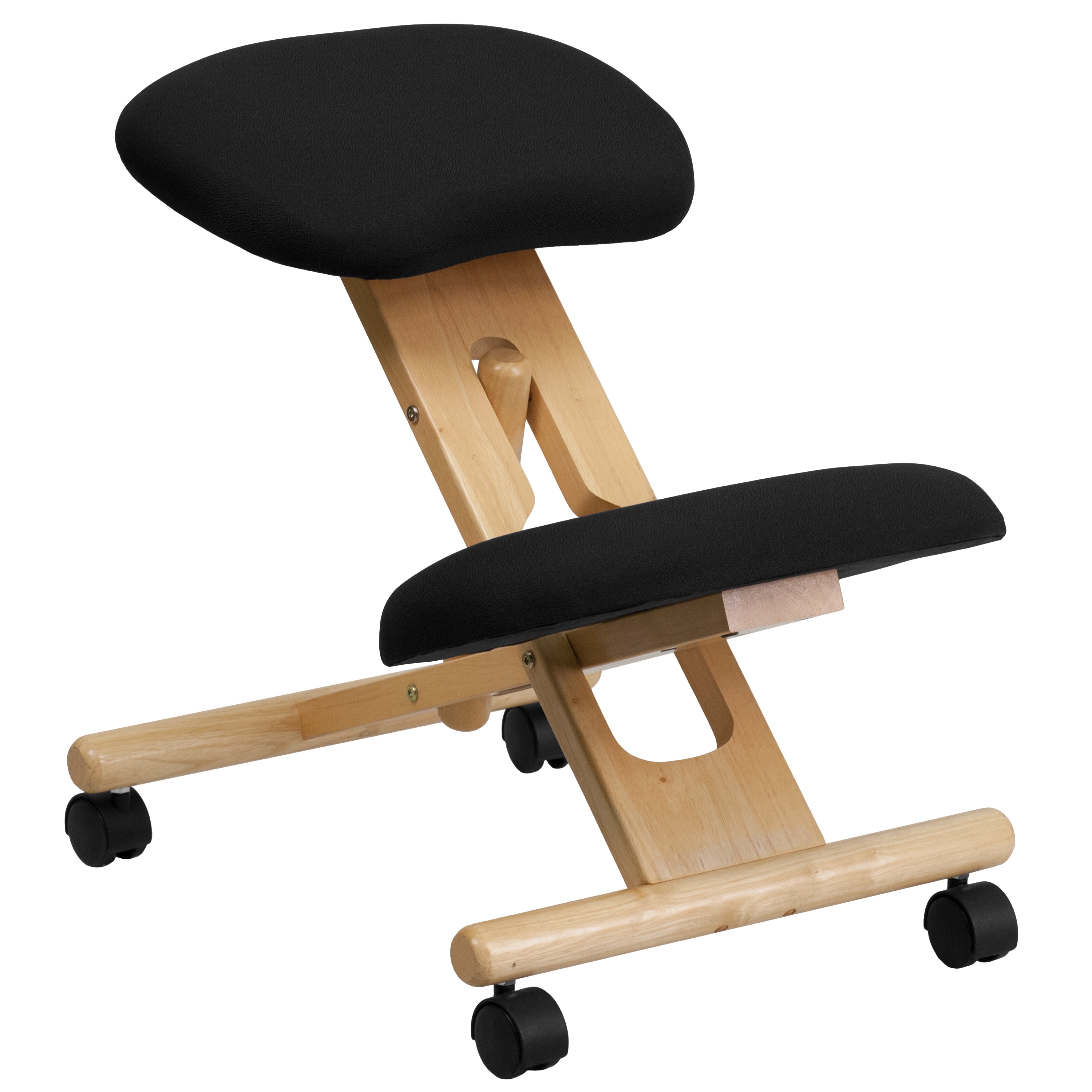 Flash Furniture 812581011524 Posey Black Contemporary Adjustable Height Fabric Desk Chair