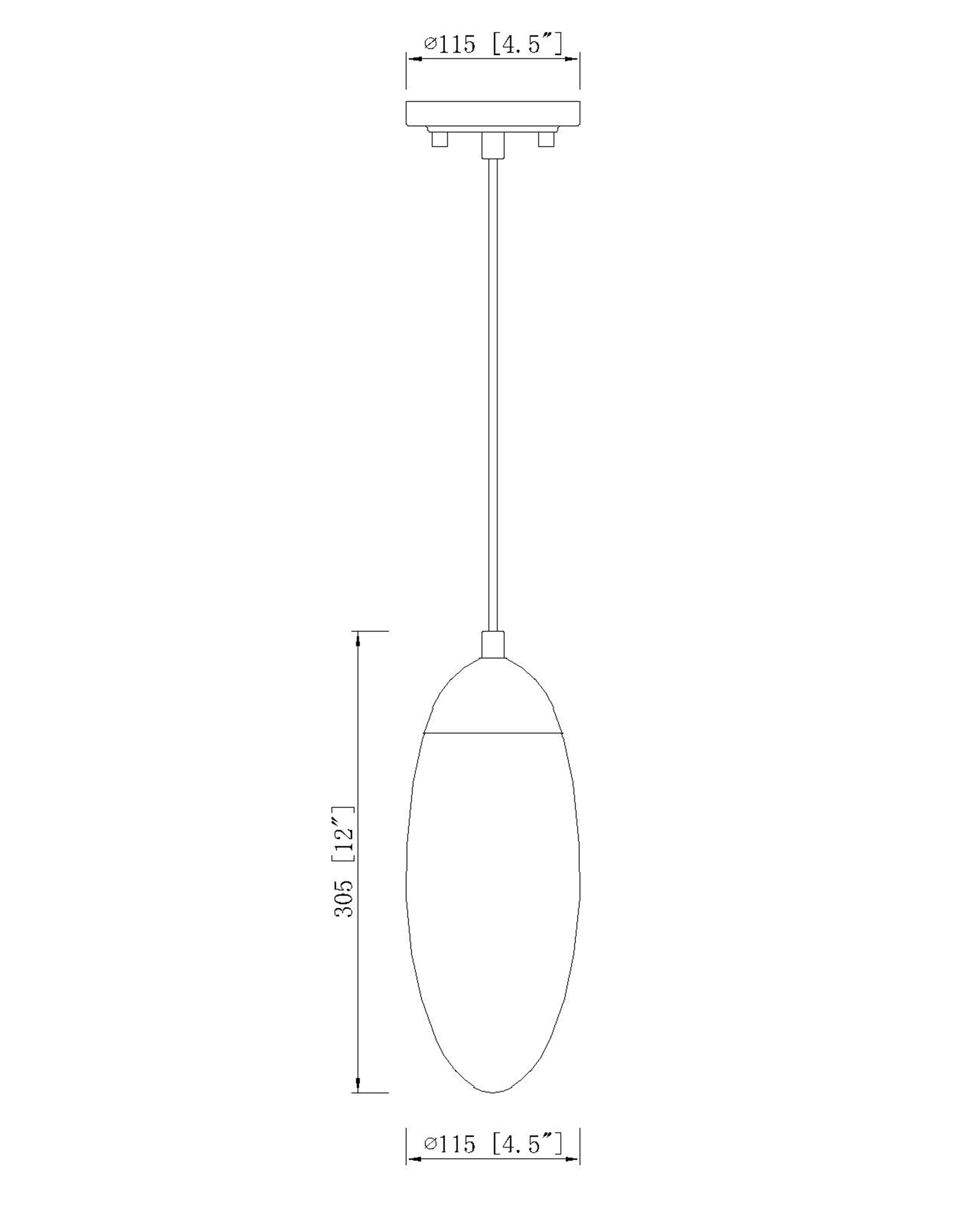 Matte Black Glass and Nickel Indoor/Outdoor Pendant Light