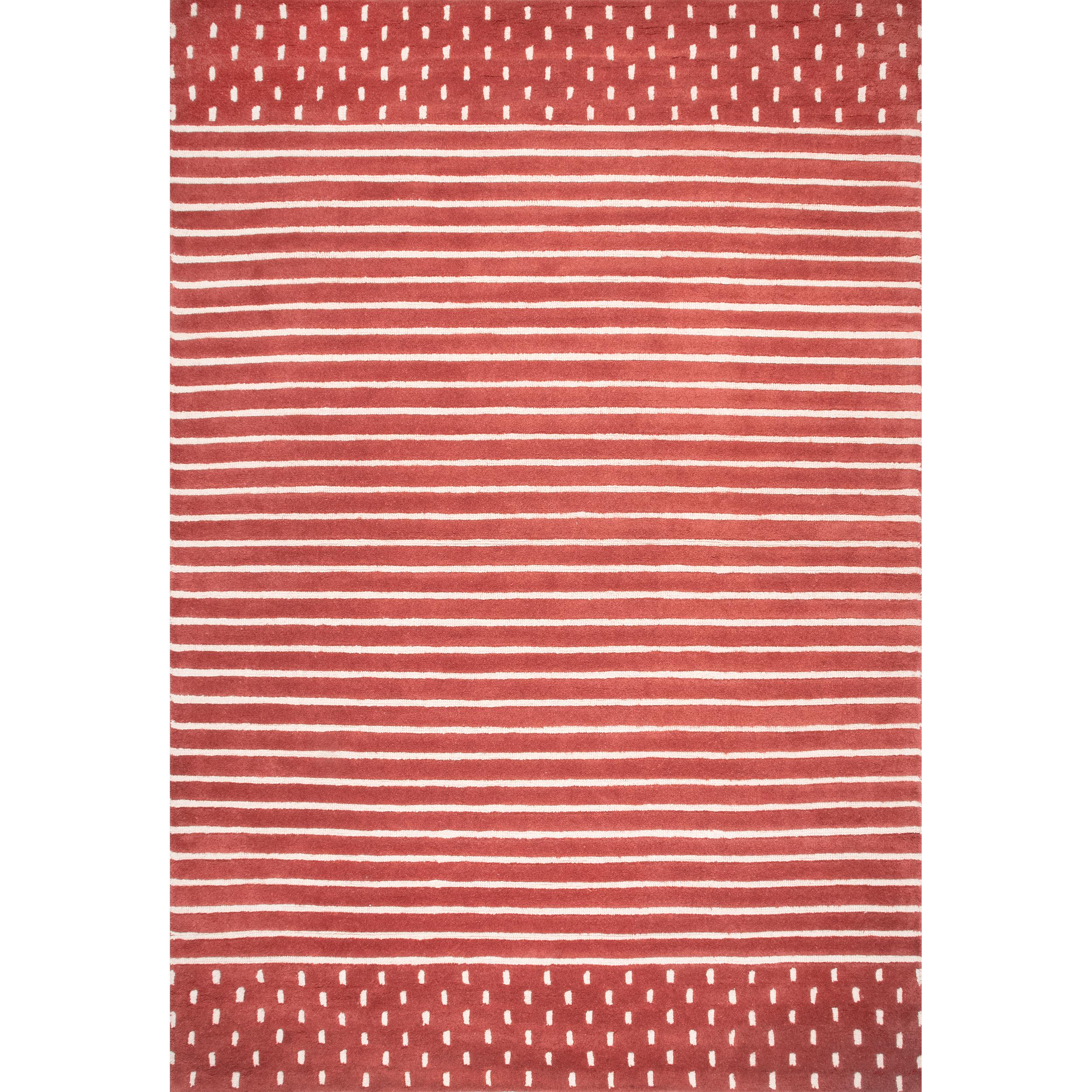 nuLOOM Marlowe Stripes Wool Area Rug, 4'x 6'、チャコール