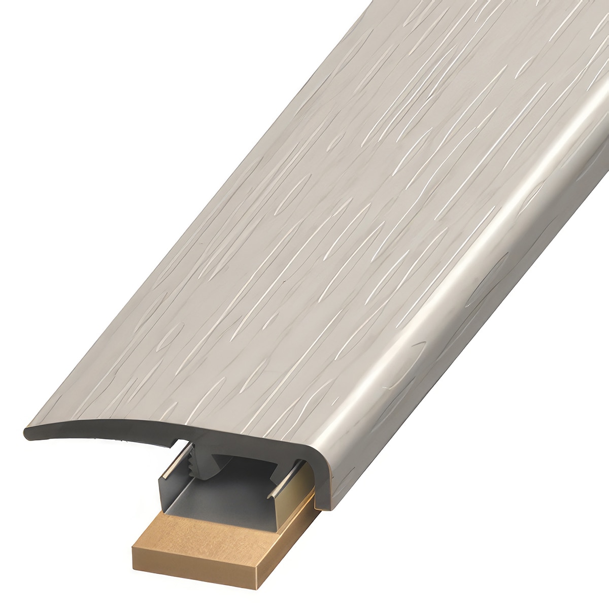 Versatrim SCAP-114276 BassCore Lucida-BassCore-Cotton 0.3125-in T x 1.375-in W x 94-in L PVC End cap