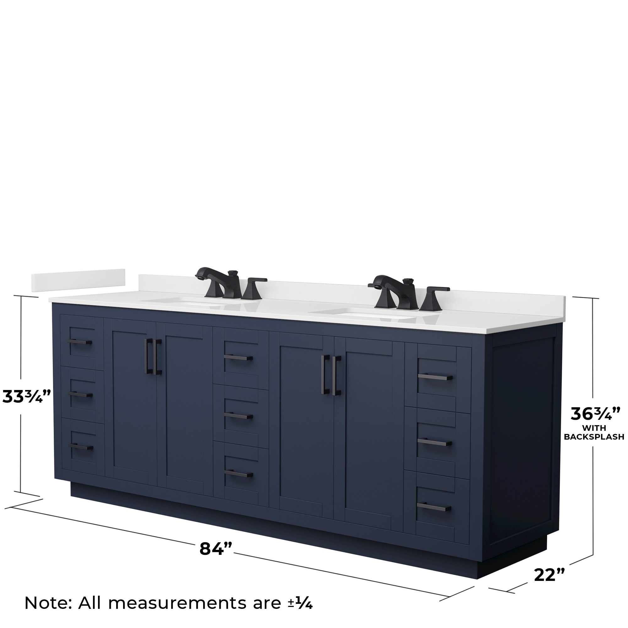 Wyndham Collection WCF292984DBBWQUS3MXX Bath-Vanity-Combo - View #5