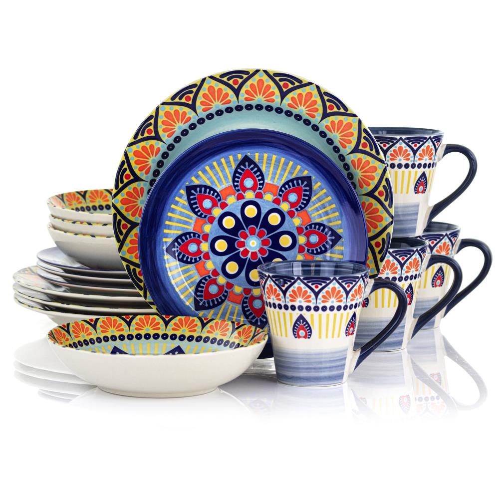 Elama Multiple Colors/Finishes Stoneware Dinnerware at Lowes.com