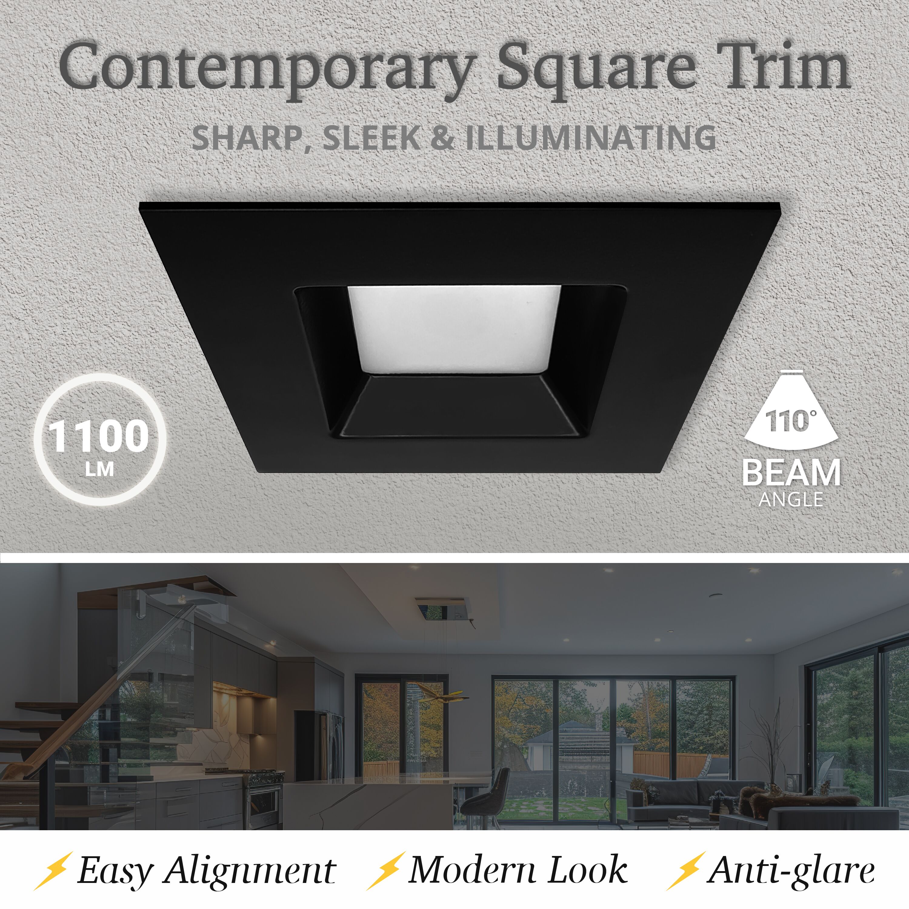 NUWATT SQ-C6-14W-5CCT-BLK-4 Led-Retrofit-Downlight - View #7