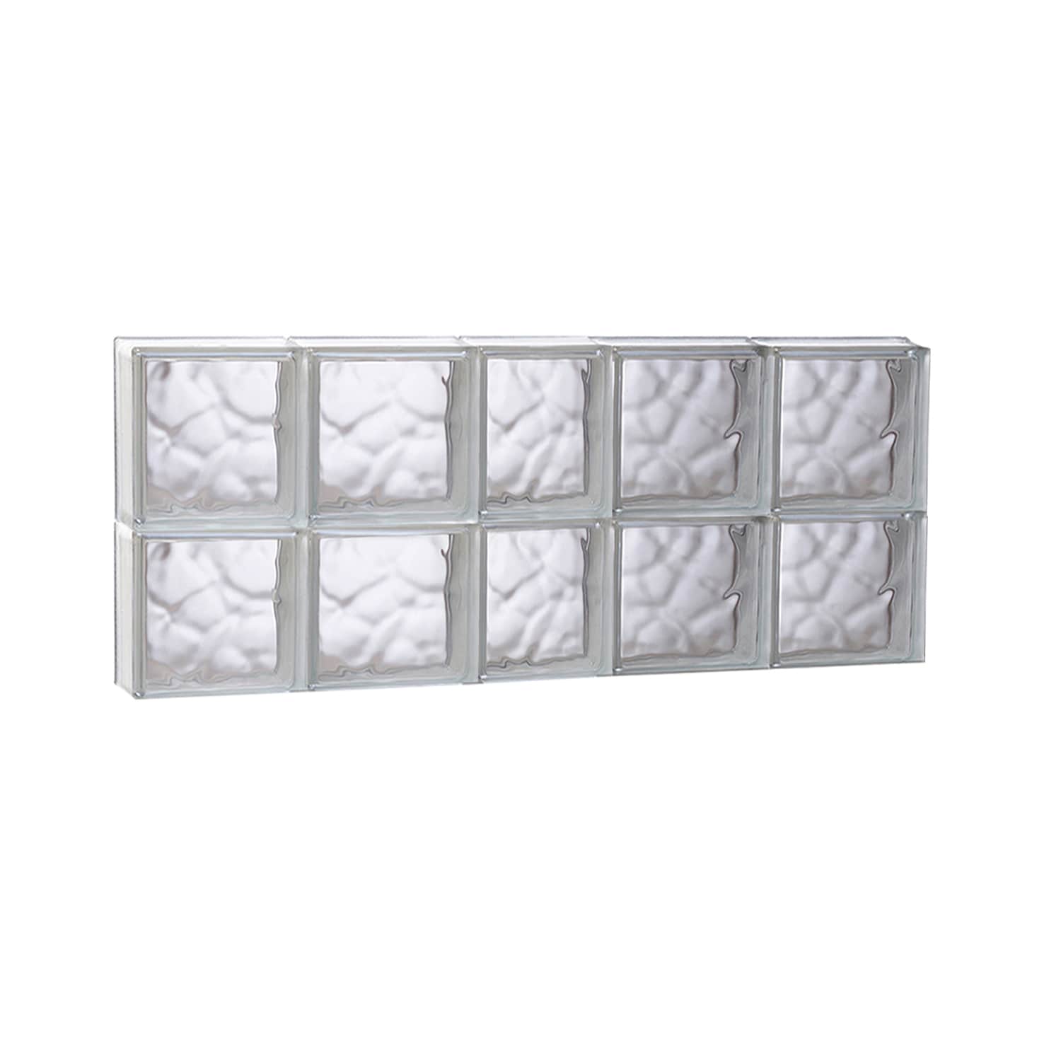 REDI2SET S3816DC Wavy Glass 36-3/4-in x 15-1/2-in Frameless Replacement Glass Block Window