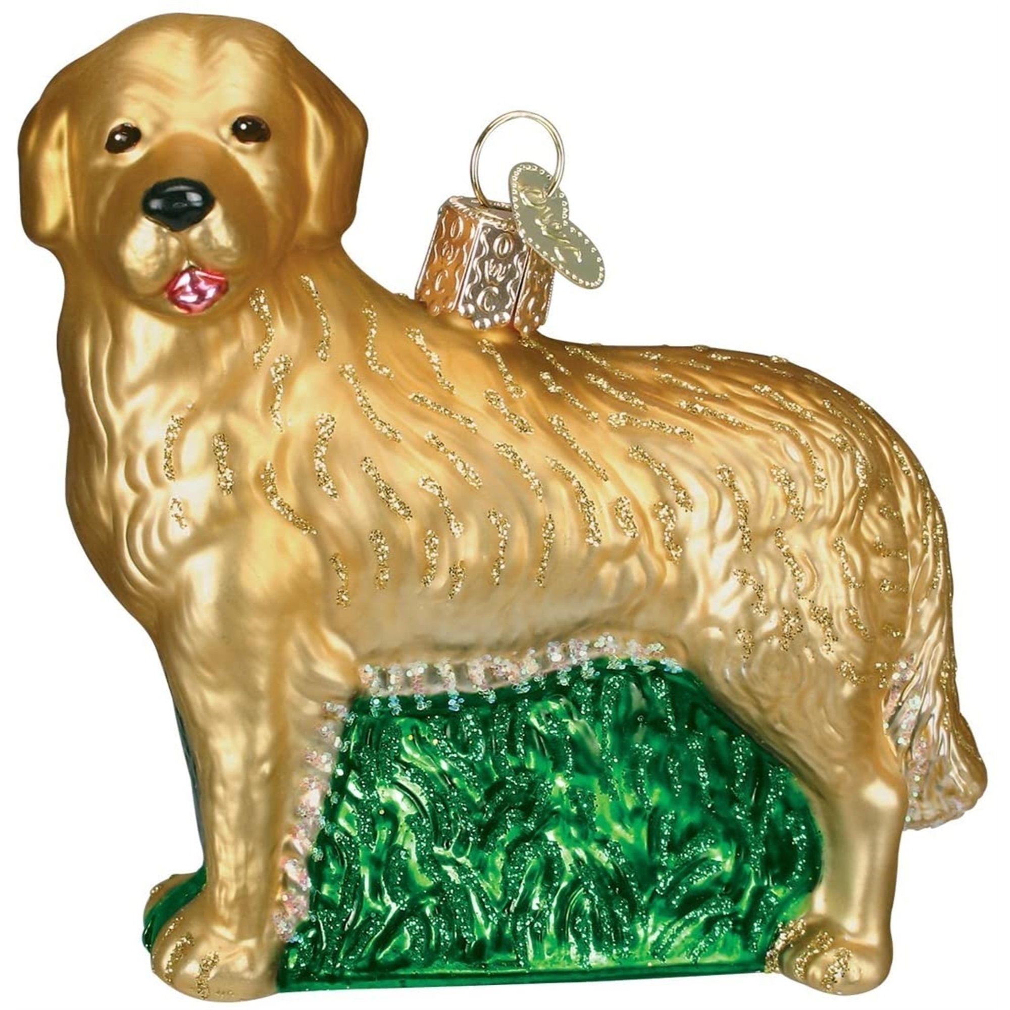 Old World Christmas 729343122032 Glass Blown Ornament for Christmas Tree - Golden Retriever