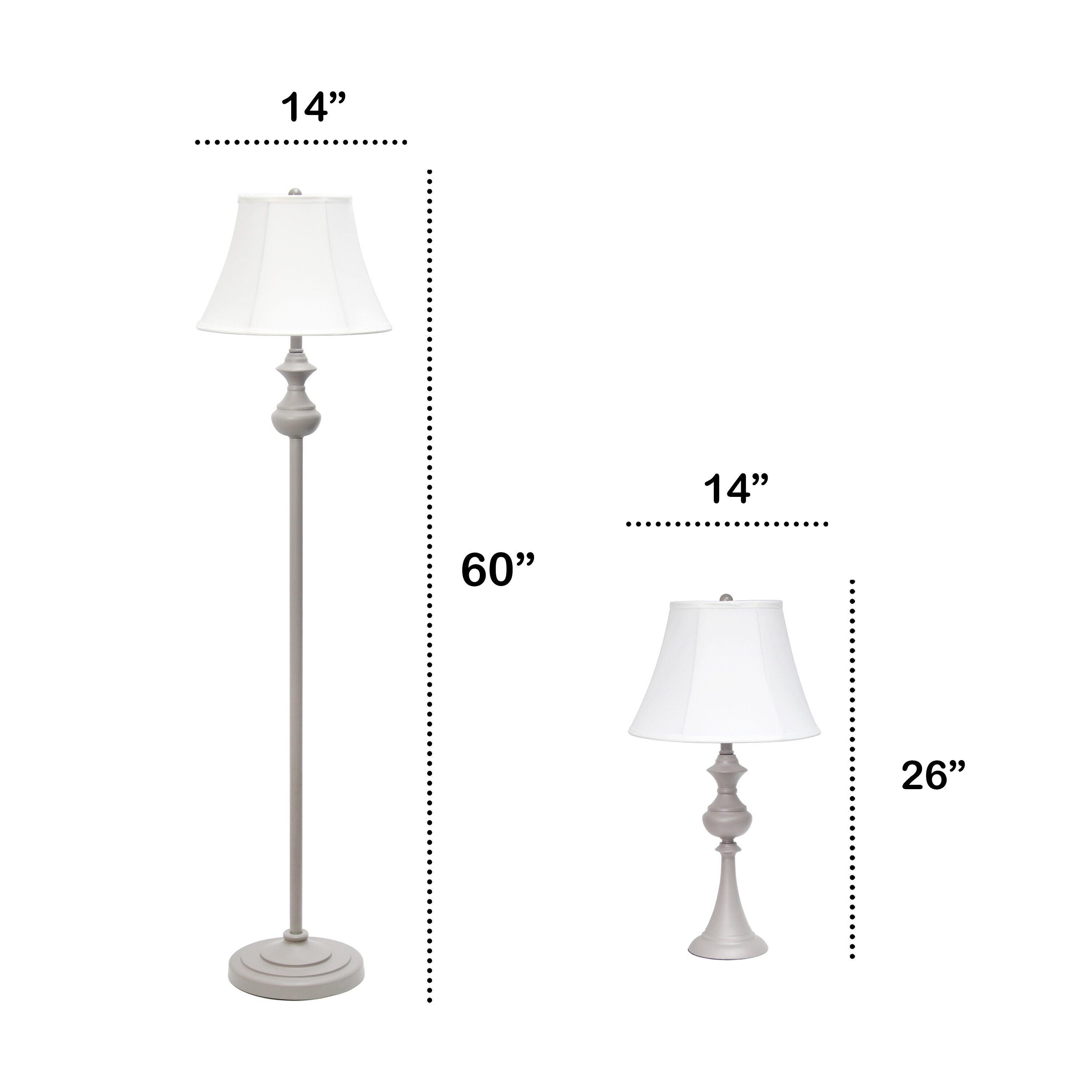 Lalia Home LHS-1007-GY Lamp-Sets - View #11