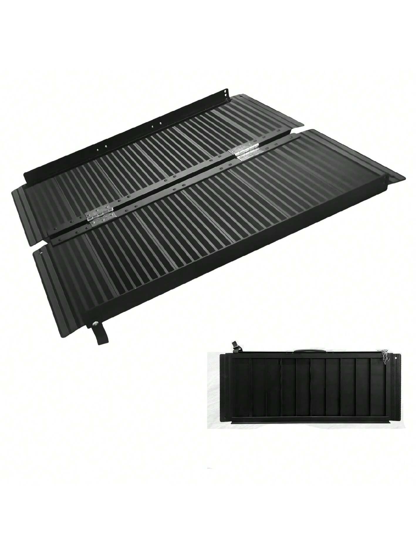 Qeetex 3FT Portable Wheelchair Ramp With Handle Non-Slip Aluminum Folding Handicap Wheelchair Ramp Threshold Ramps For Home Steps Doorways Curbs Stairs 800 LBS Capacity #BY-PPG-33NR7J6S