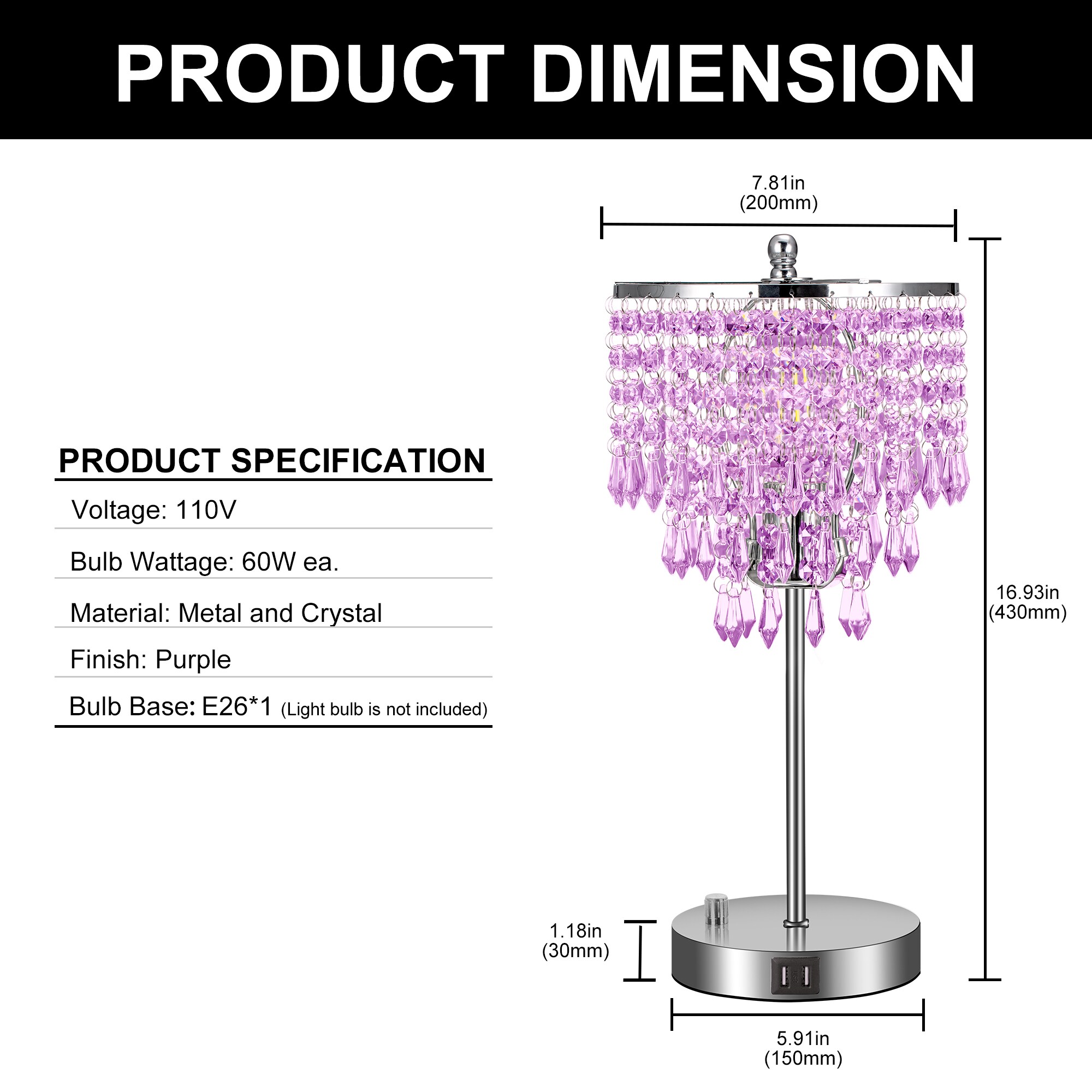YANSUN LA-MY-TD01301APU-11 Table-Lamps - View #4