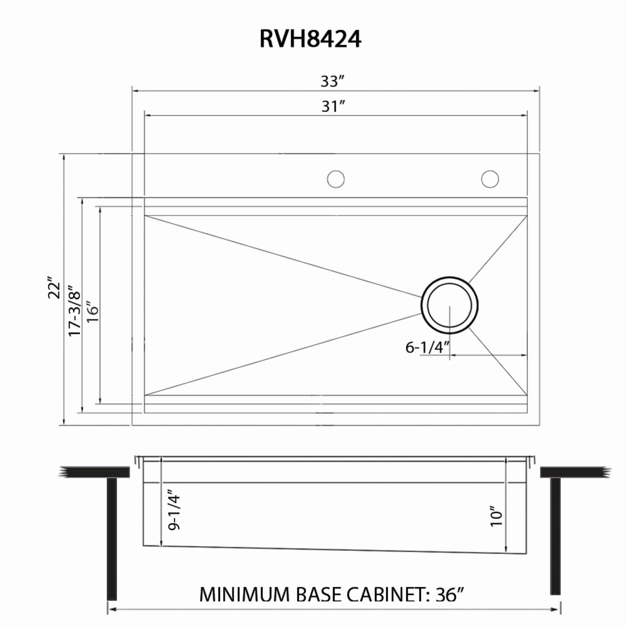 Ruvati RVH8424 Kitchen-Sinks - View #14