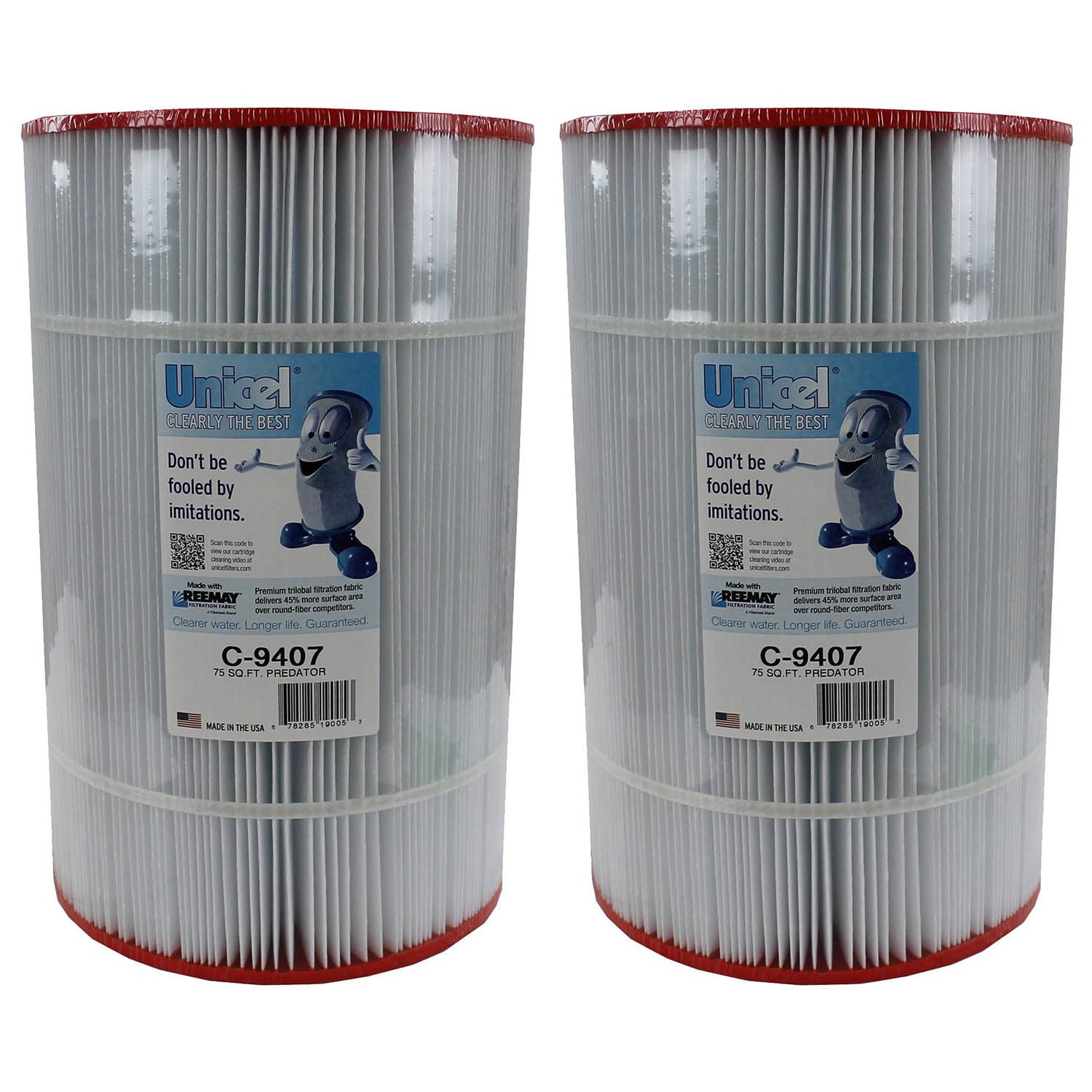 Unicel 58636 2 x C9407 Cartridge Pool Filter