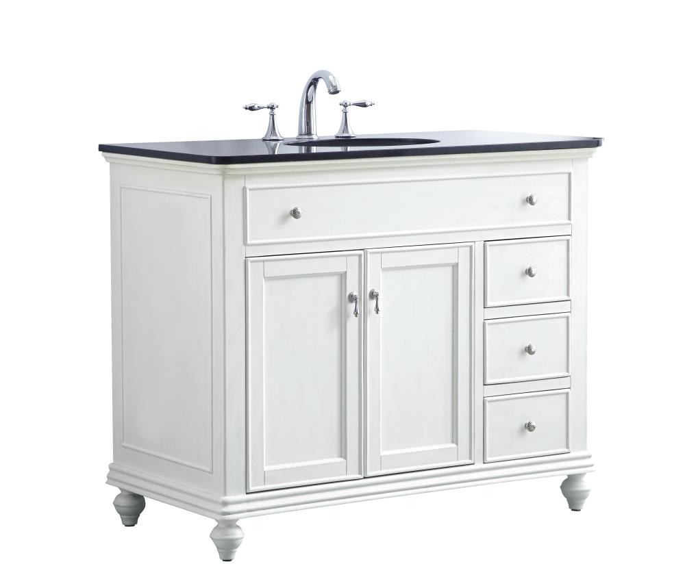 Elegant Decor First Impressions 42-in White Undermount Single Sink ...